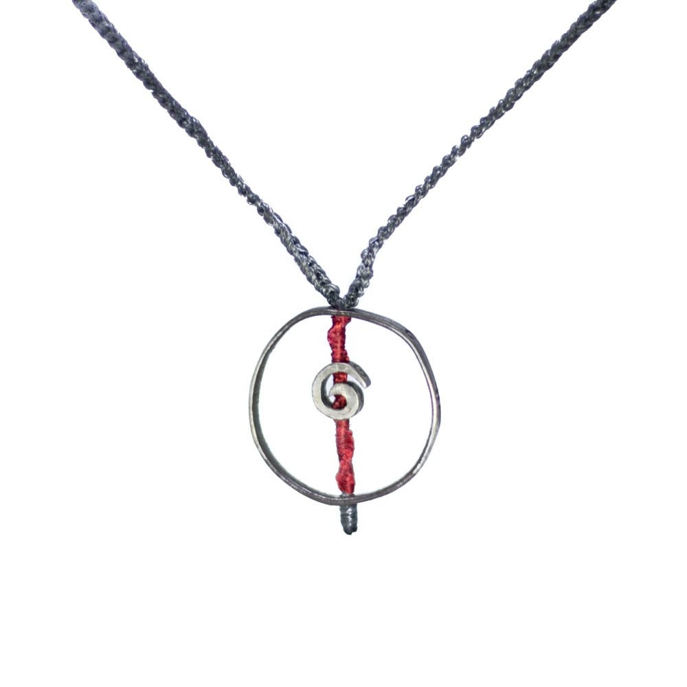 Fersknit - Unisex Silver Necklace Spirit in Circle