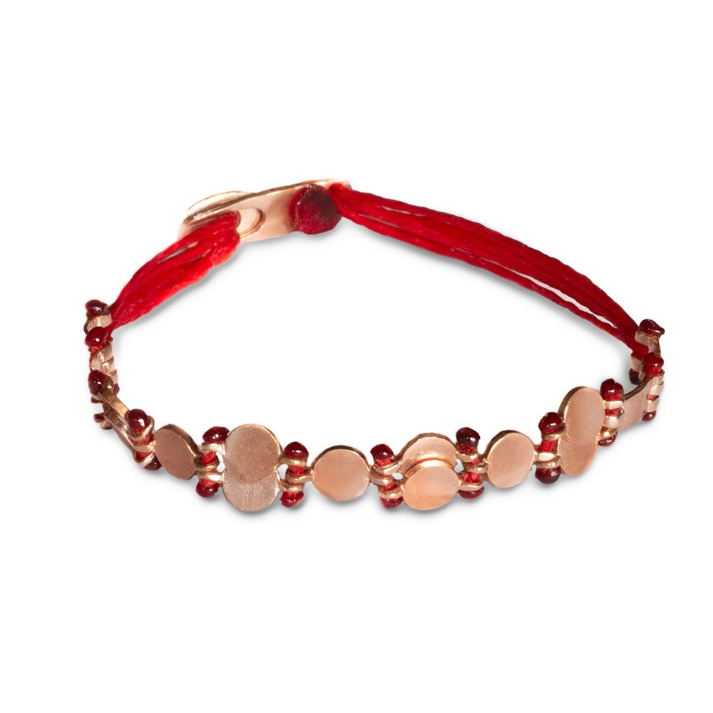 Fersknit - Silver Rose Gold-Plated Double Row Coin Bracelet