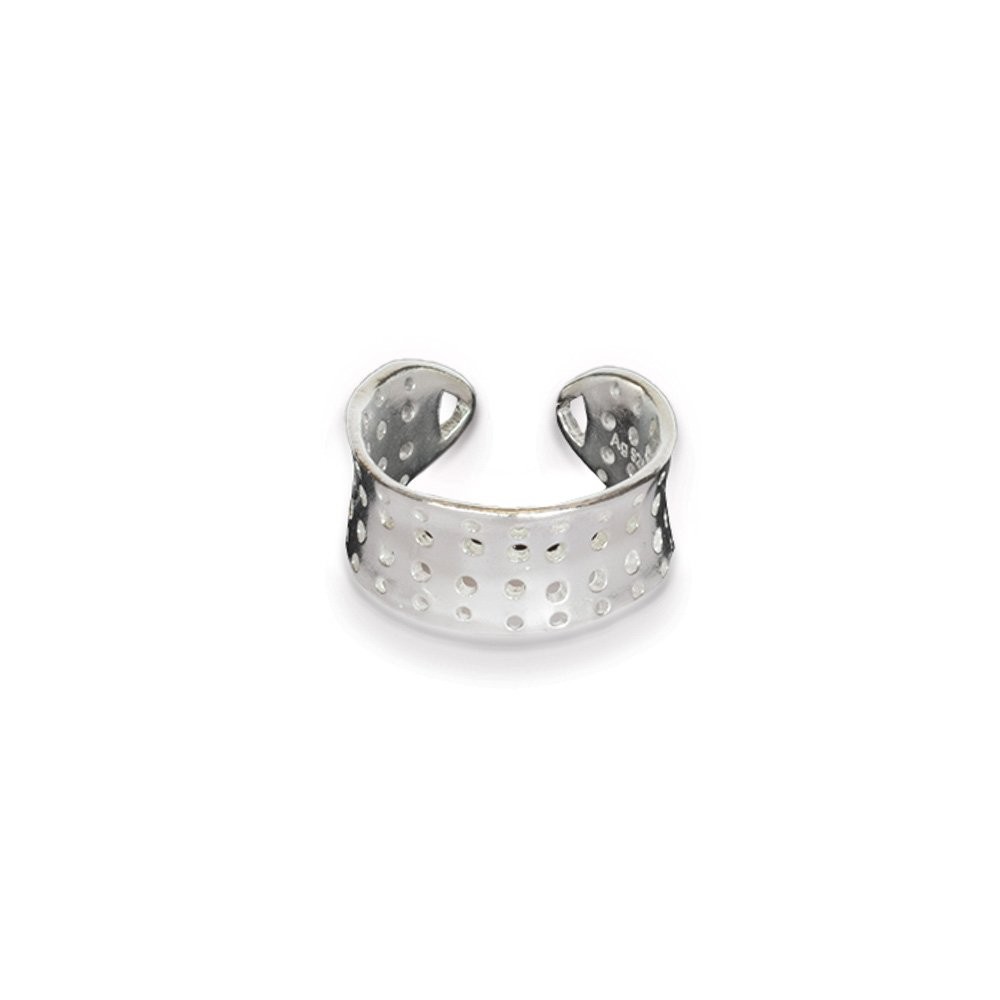 Fersknit - Unisex Silver Pierced Ring