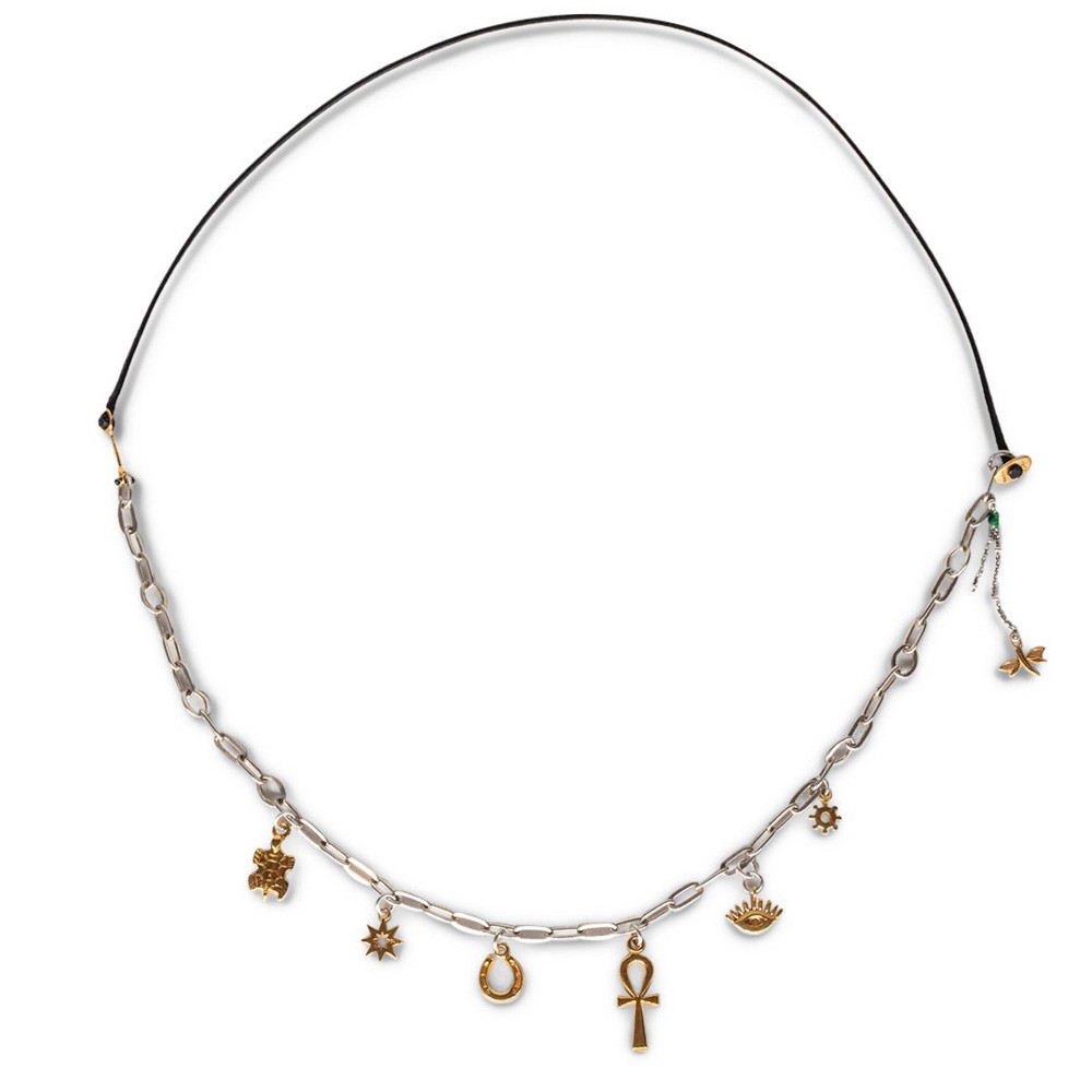 Fersknit - Gold-Plated Silver Charm Necklace