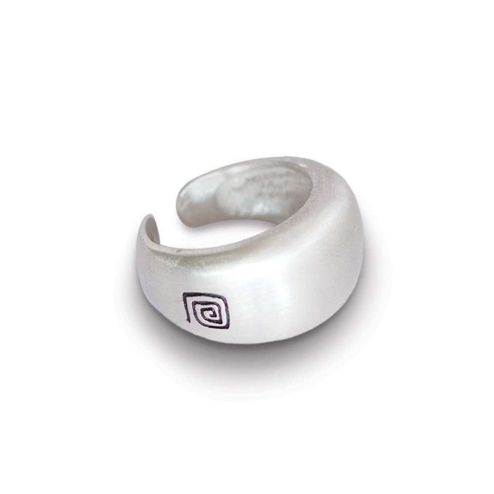 Fersknit - Unisex Silver Ring with Evolution Symbol