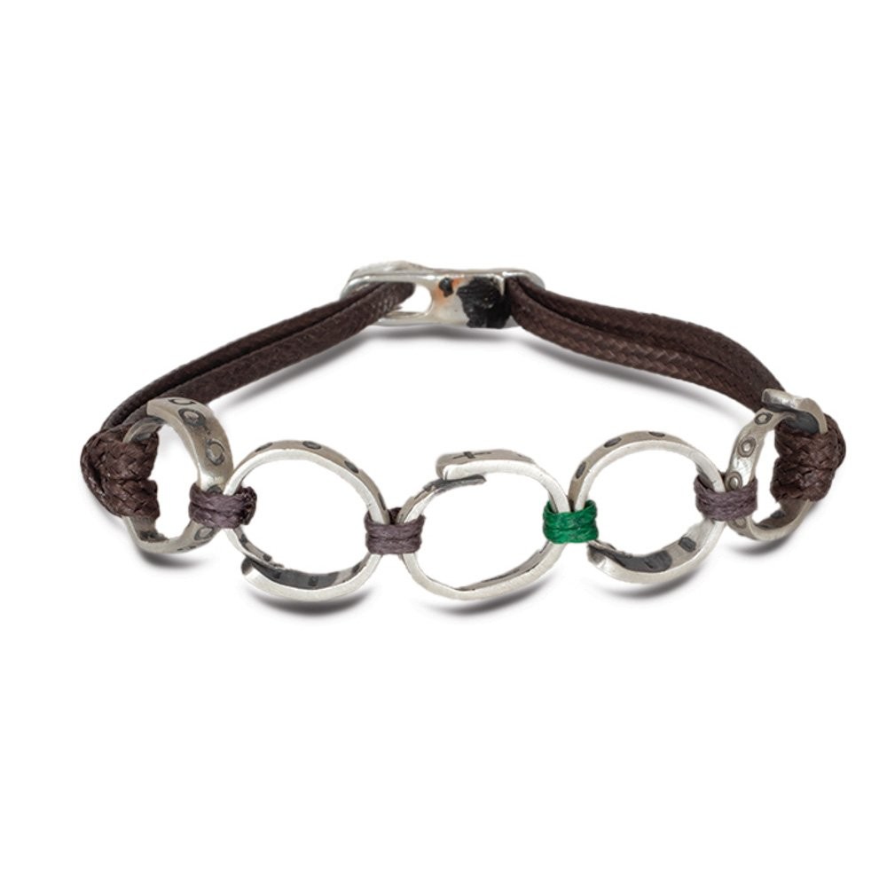 Fersknit - Unisex Silver Bracelet with Big Hoop