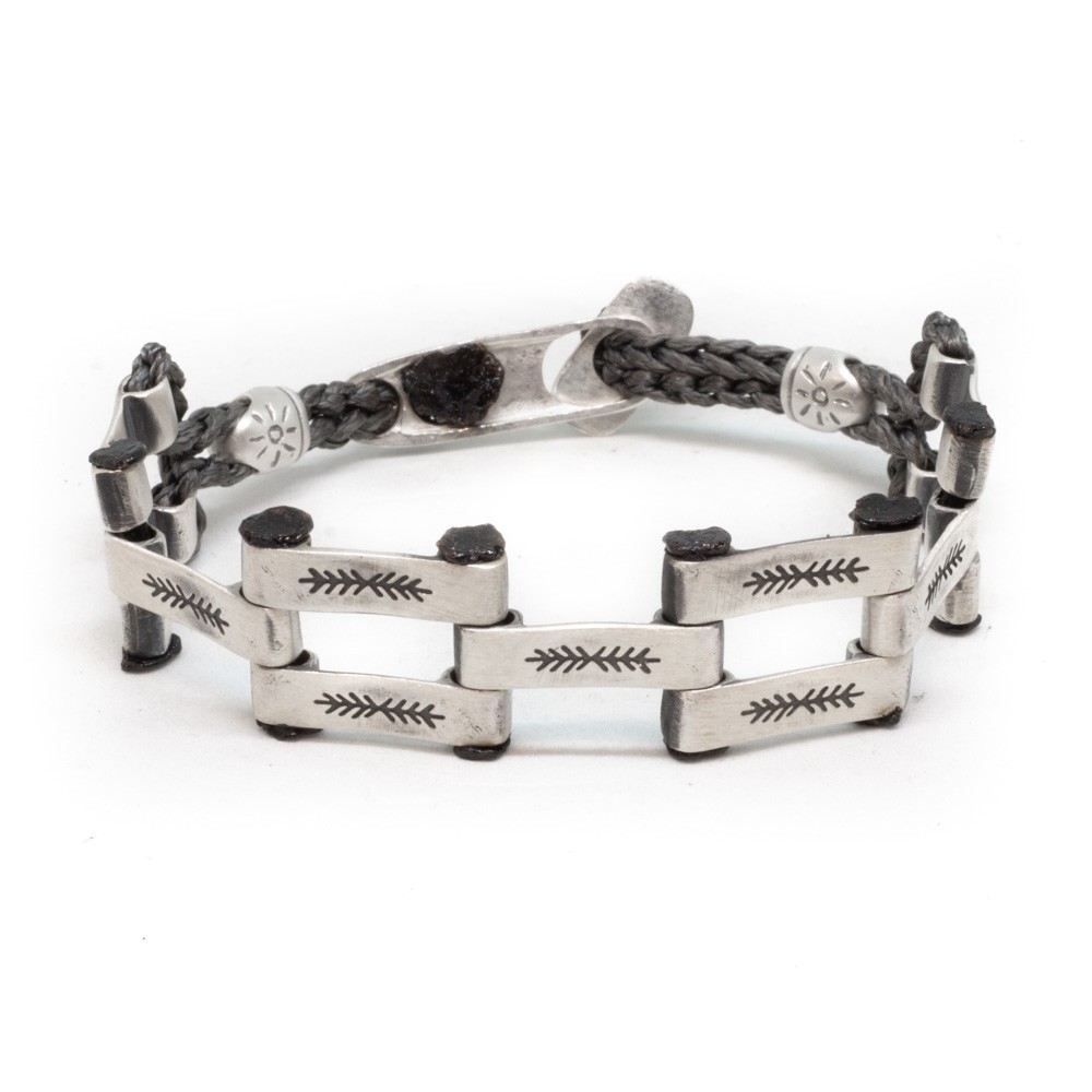 Fersknit - Unisex Silver Linked Bracelet with Spica Symbol