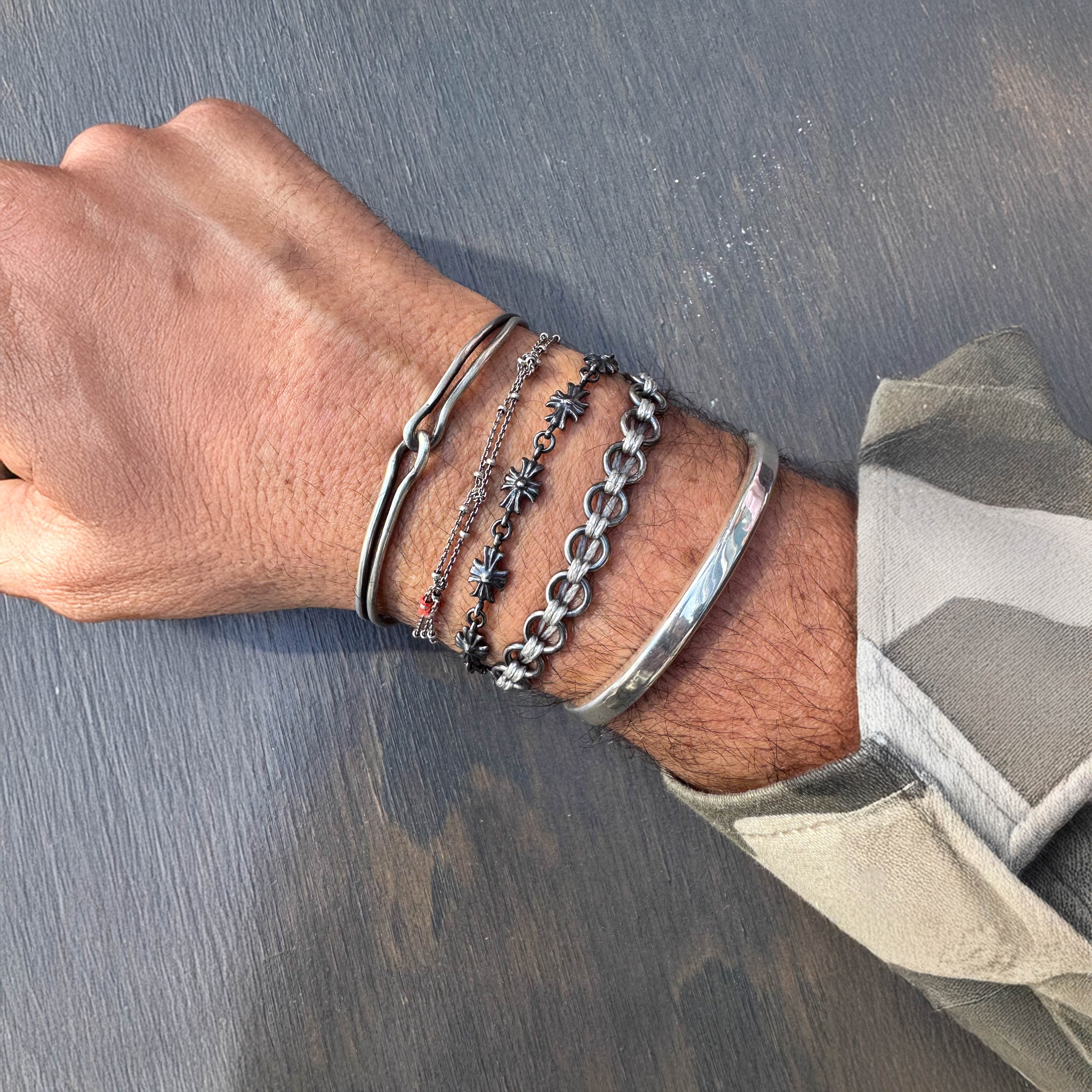 Fersknit - Gümüş Yusufçuk Sallantılı Zincir Bileklik Unisex