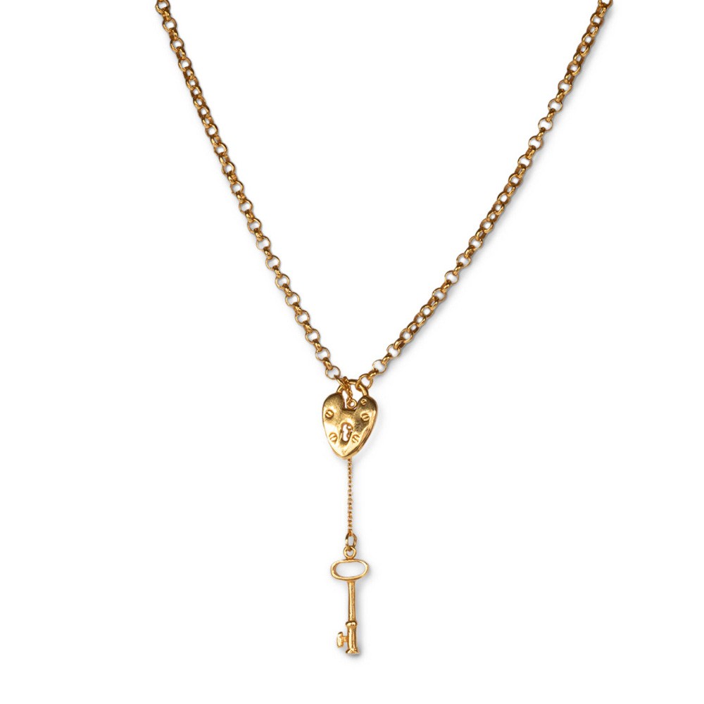 Fersknit - Gold-Plated Silver Love Lock Necklace 
