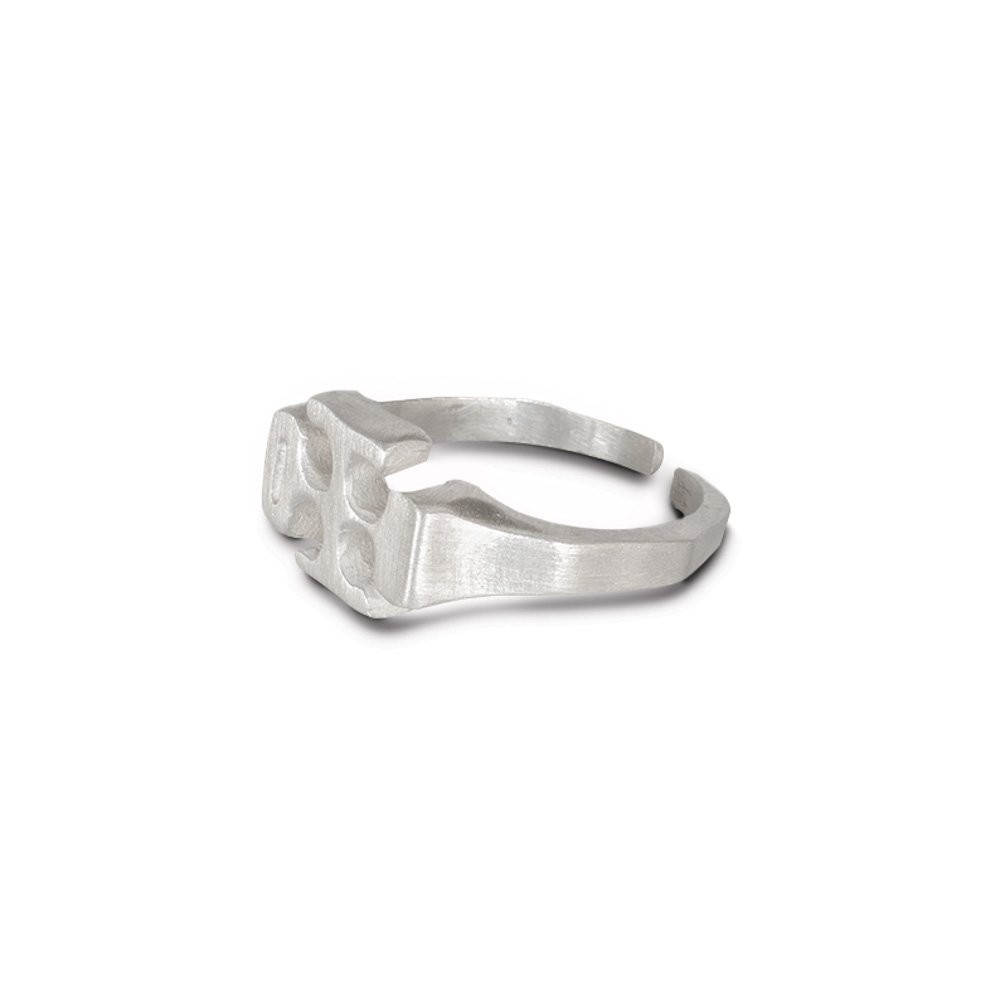 Fersknit - Unisex Silver Cross Ring