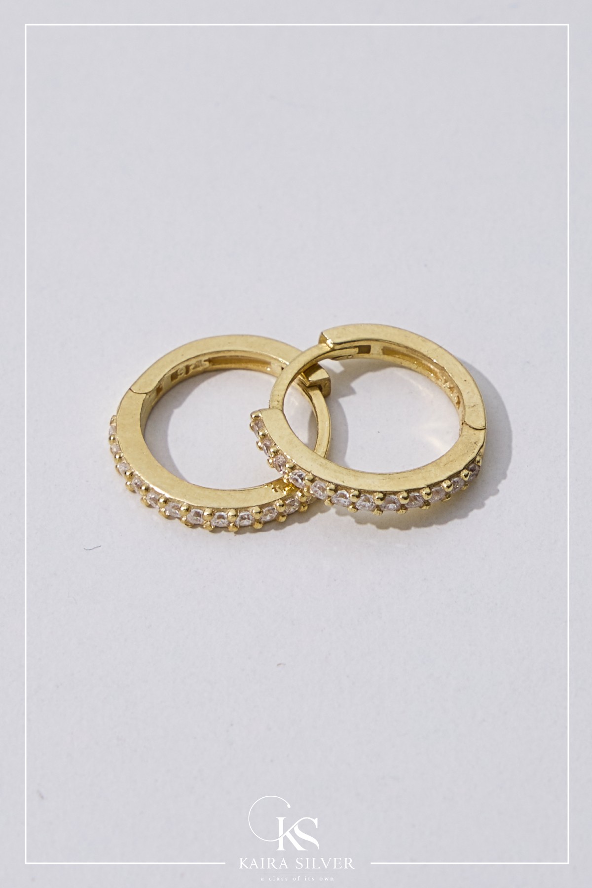 925 Carat Gold Plated Ring Silver Earring Hoop Earring Stone Earring