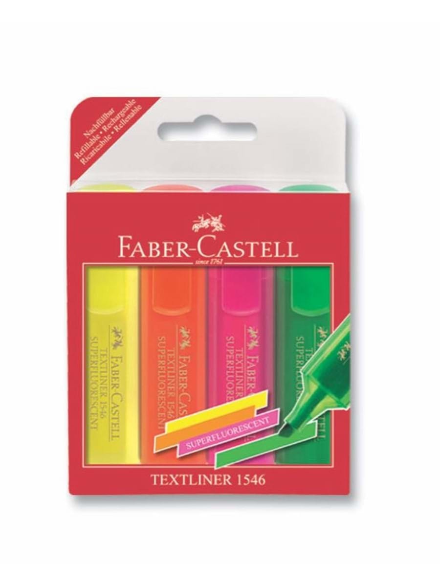 Faber Castell 1546 Fosforlu Kalem 4 Lü