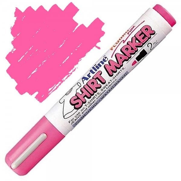 Artline Shirt Marker Tişört KUMAŞ Kalemi Fosforlu Pembe