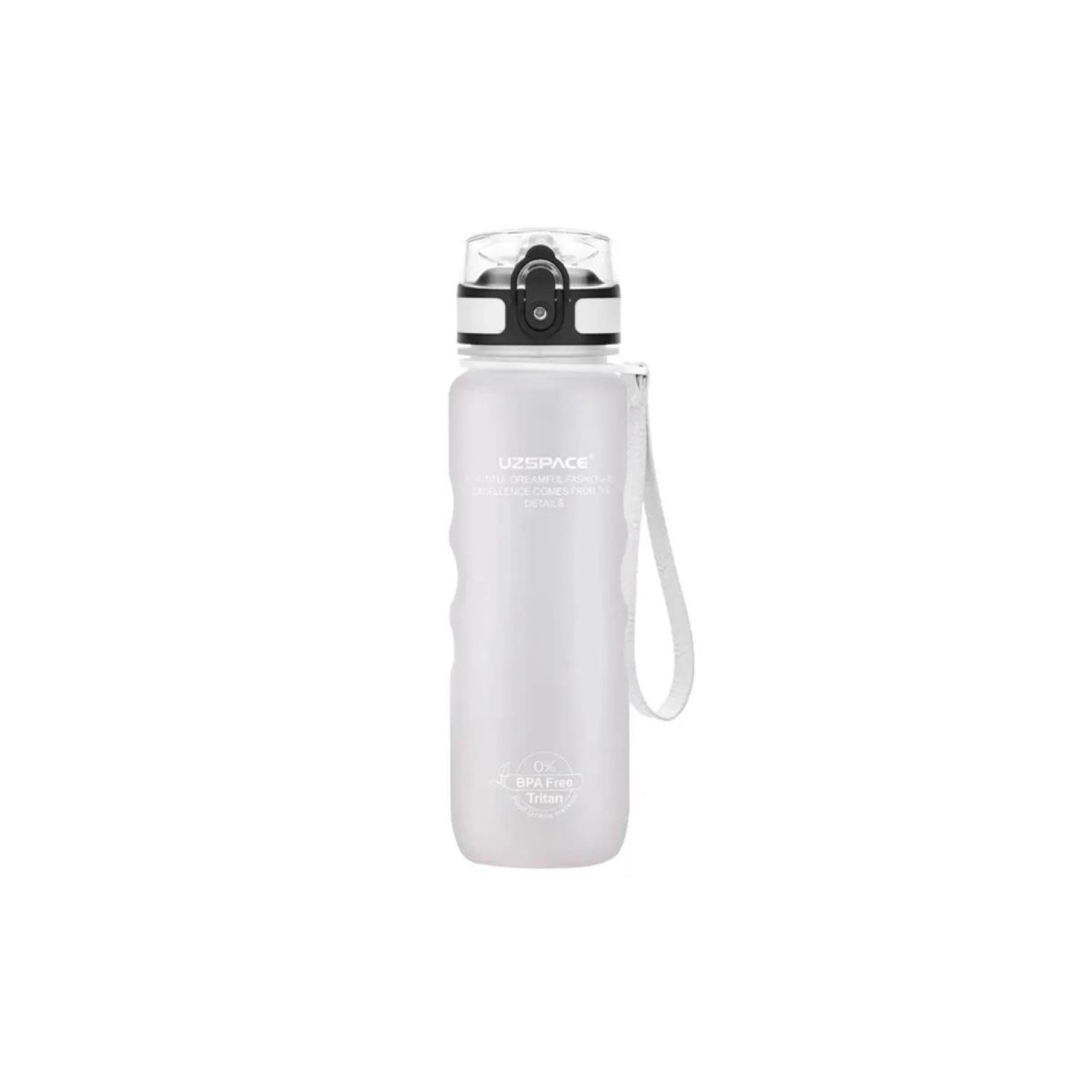 Uzspace 500ml Tutma Destekli Soft-Touch Tritan Su Matarası (Beyaz) 1215