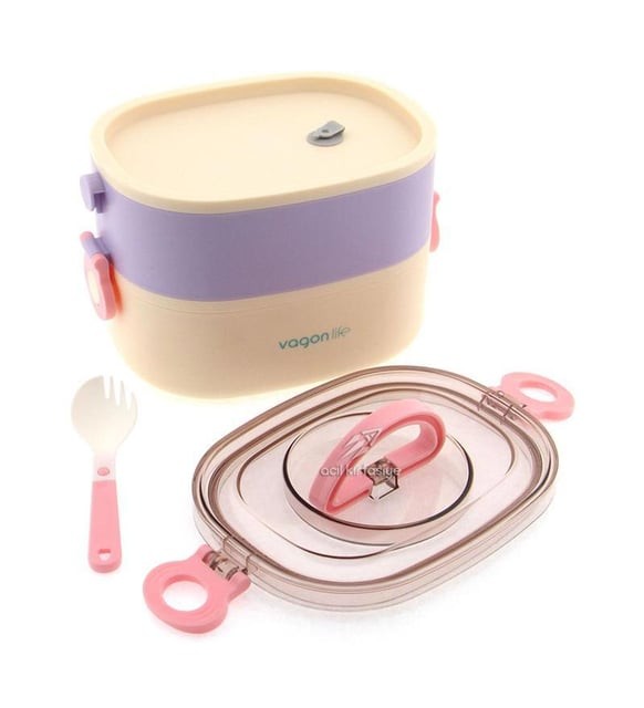 Vagonlife BL50251-2 Lacivert Çelik Lunch Box 2 KATLI-1 ÜRÜN FİYATIDIR