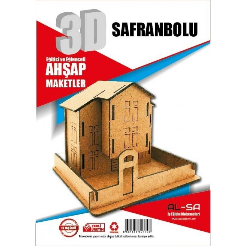 3D Ahşap Maket Safranbolu İŞTEKNİK.134 ALSA İş Eğitim Malzemeleri