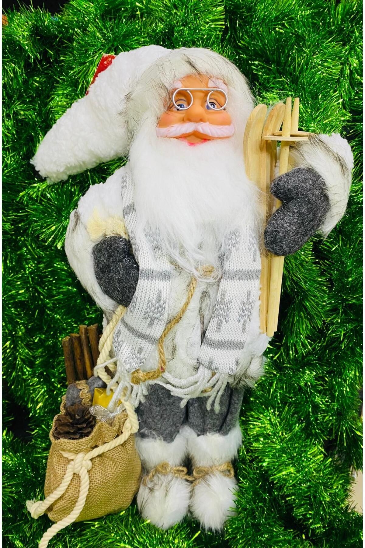 Yılbaşı Dekor Süsü Dekoratif Çuvallı Noel Baba 45 Cm