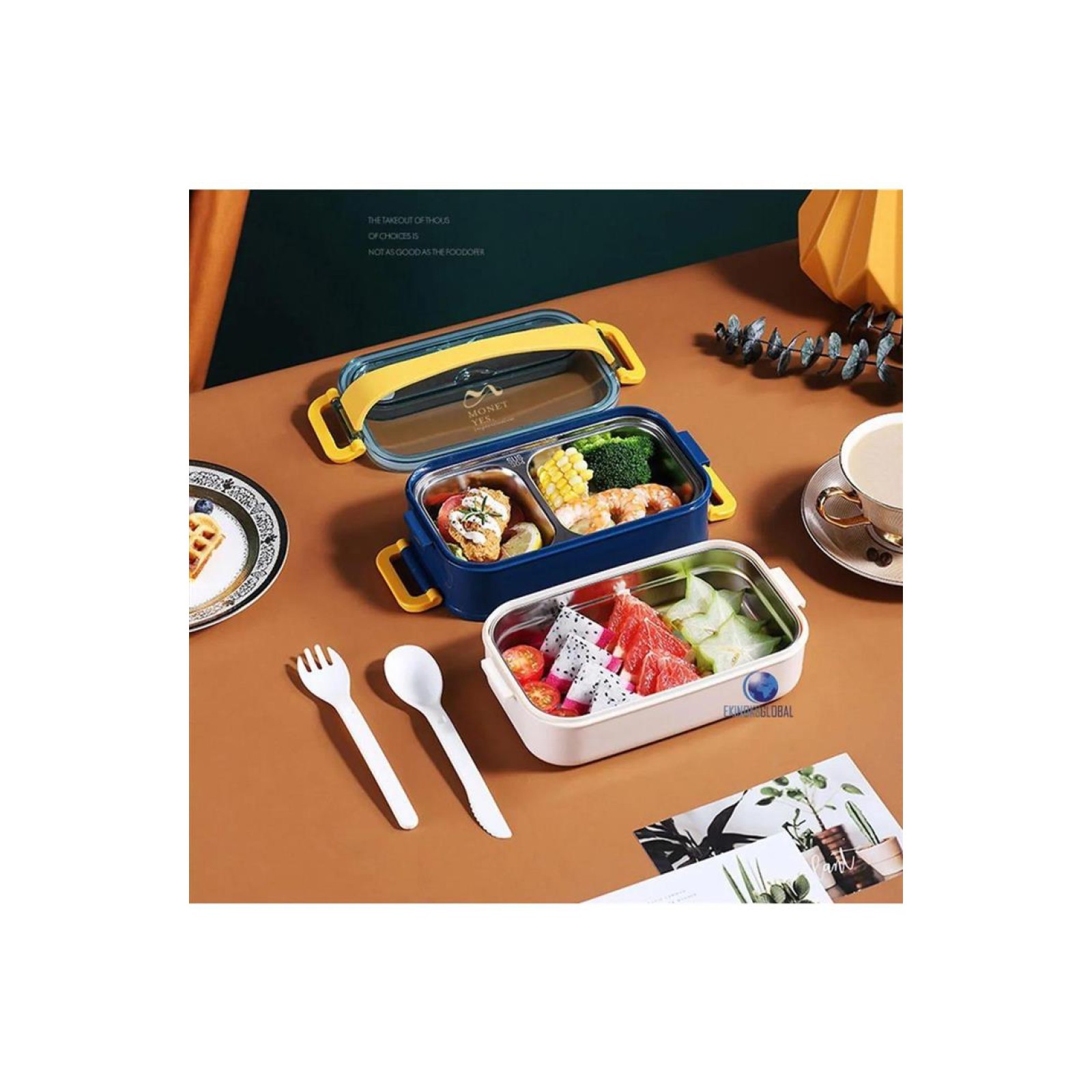 VAGONLİFE LUNCH BOX ÇELİK 1400 ML XC-363 SARI -MAVİ