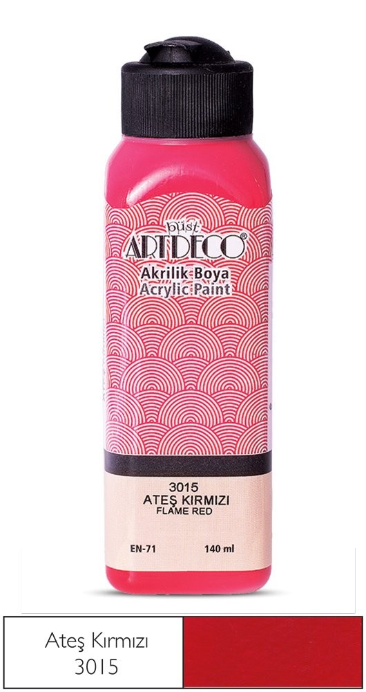 Artdeco Akrilik Boya 140 Ml Ateş Kırmızı 3015