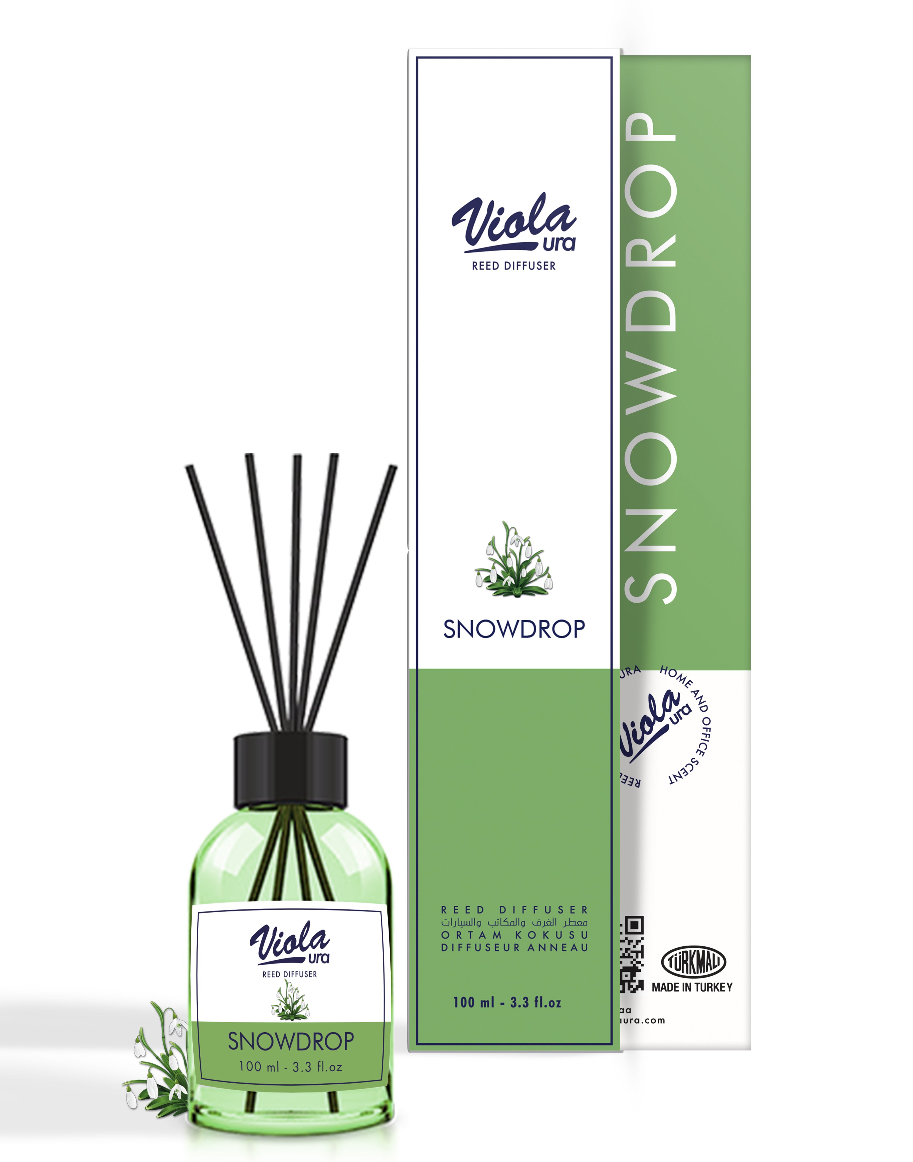 Violaura 100 ml Snowdrop Reed Diffuser 