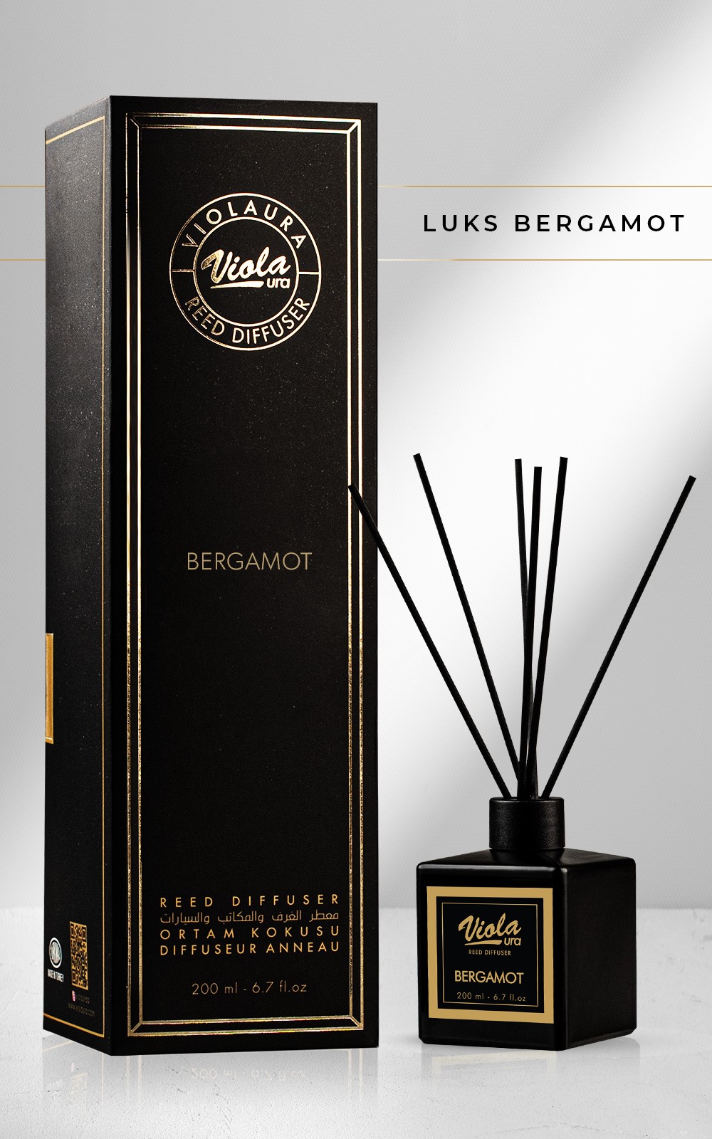 Violaura 200 ml Bergamot Reed Diffuser