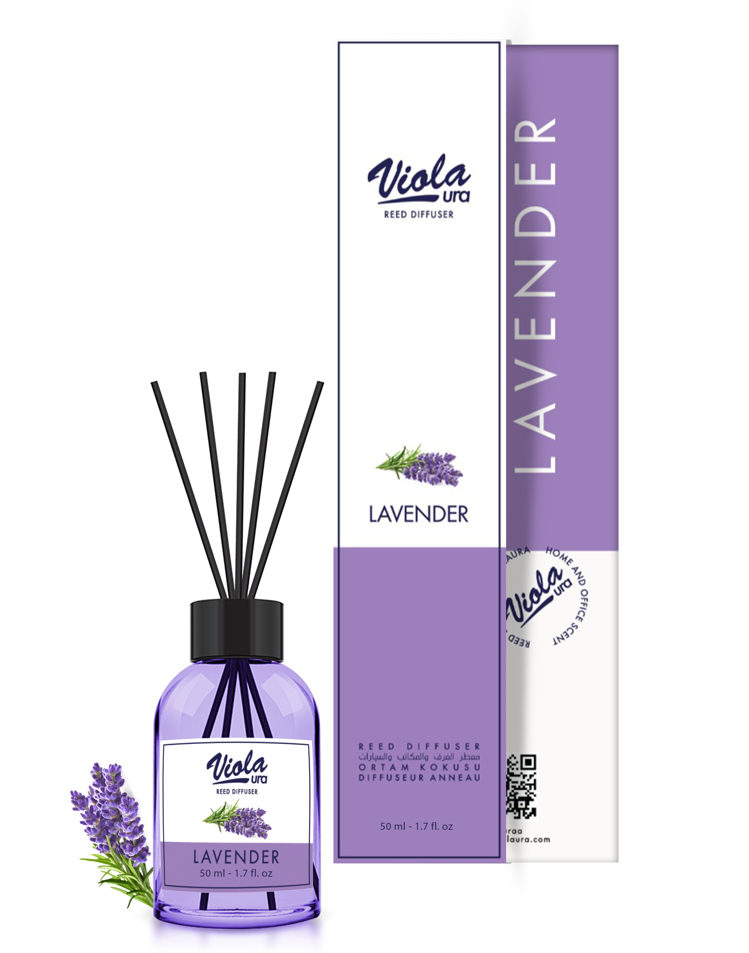 Violaura 50 ml Lavender Reed Diffuser 