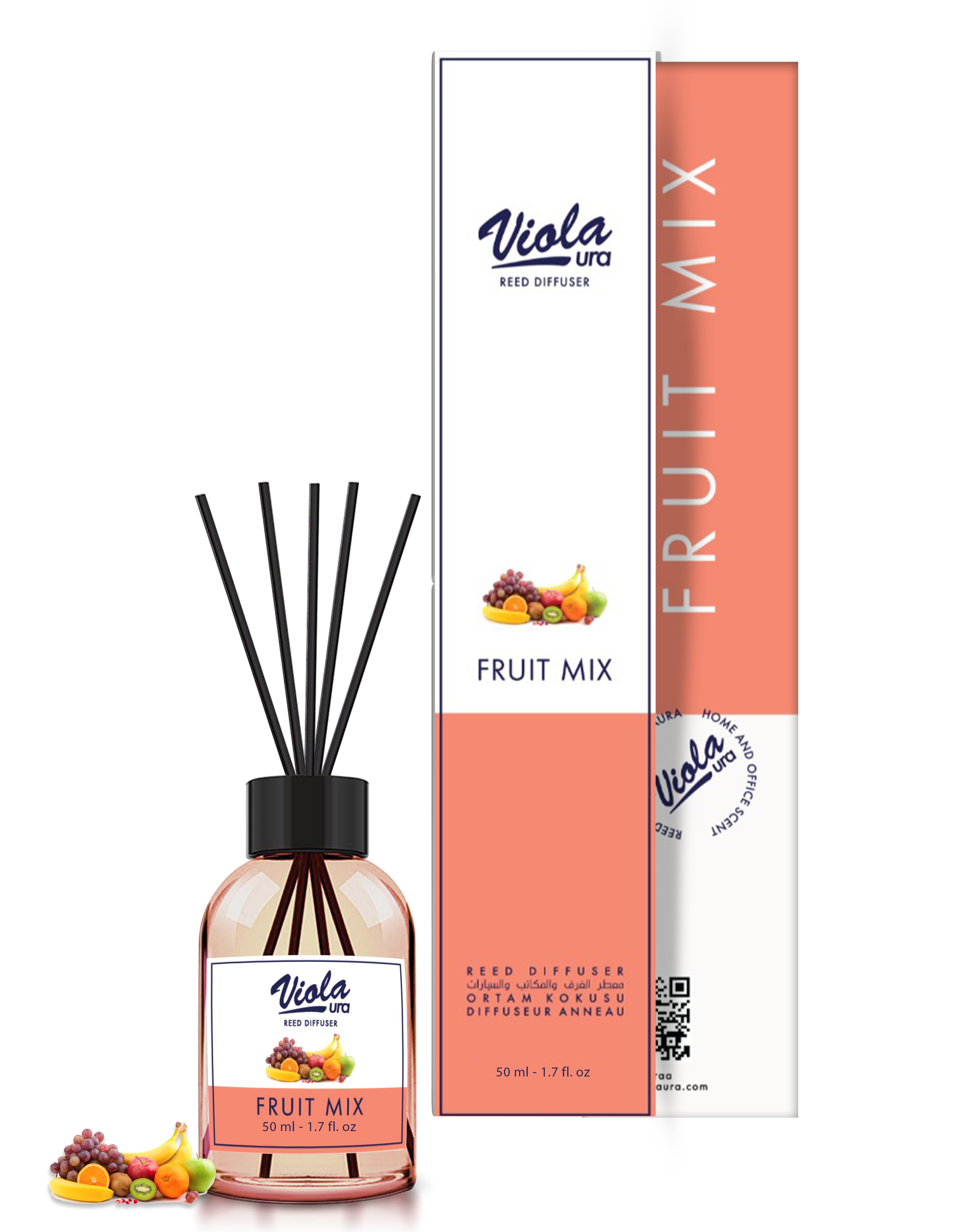 Violaura 50 ml Fruit Mix Reed Diffuser 