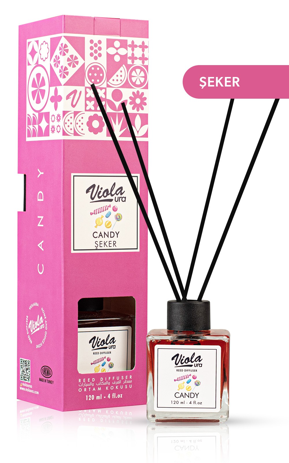 Violaura 120 ml Candy Reed Diffuser