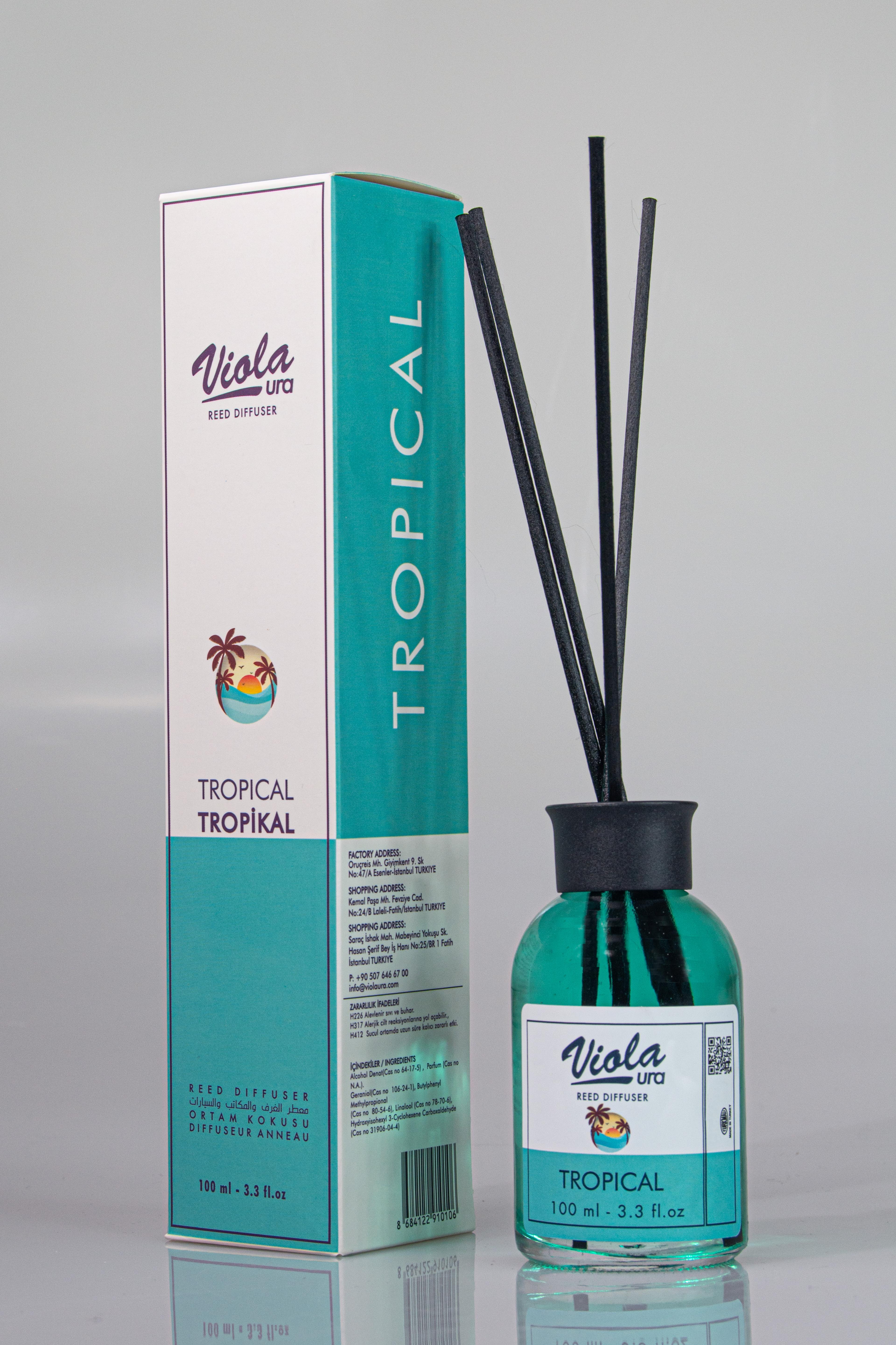 Violaura 100 ml Tropical Reed Diffuser 