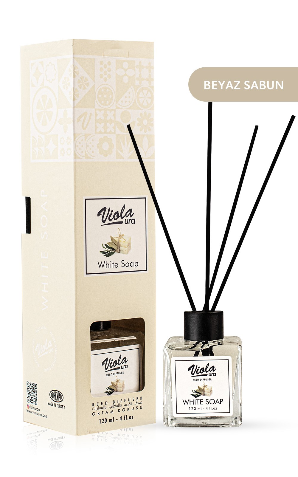 Reed diffuser White soap 120ML