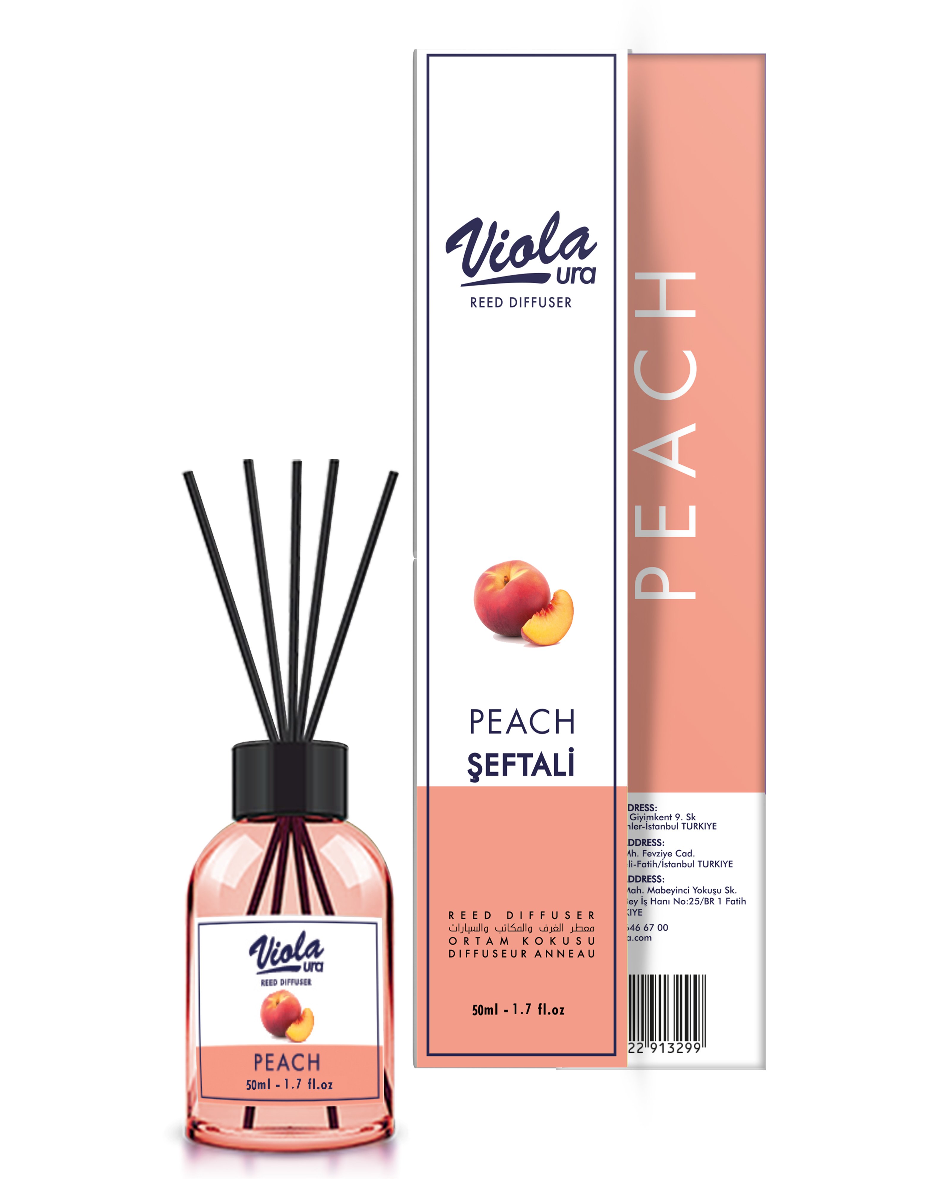 Violaura 50 ml Peach Reed Diffuser 