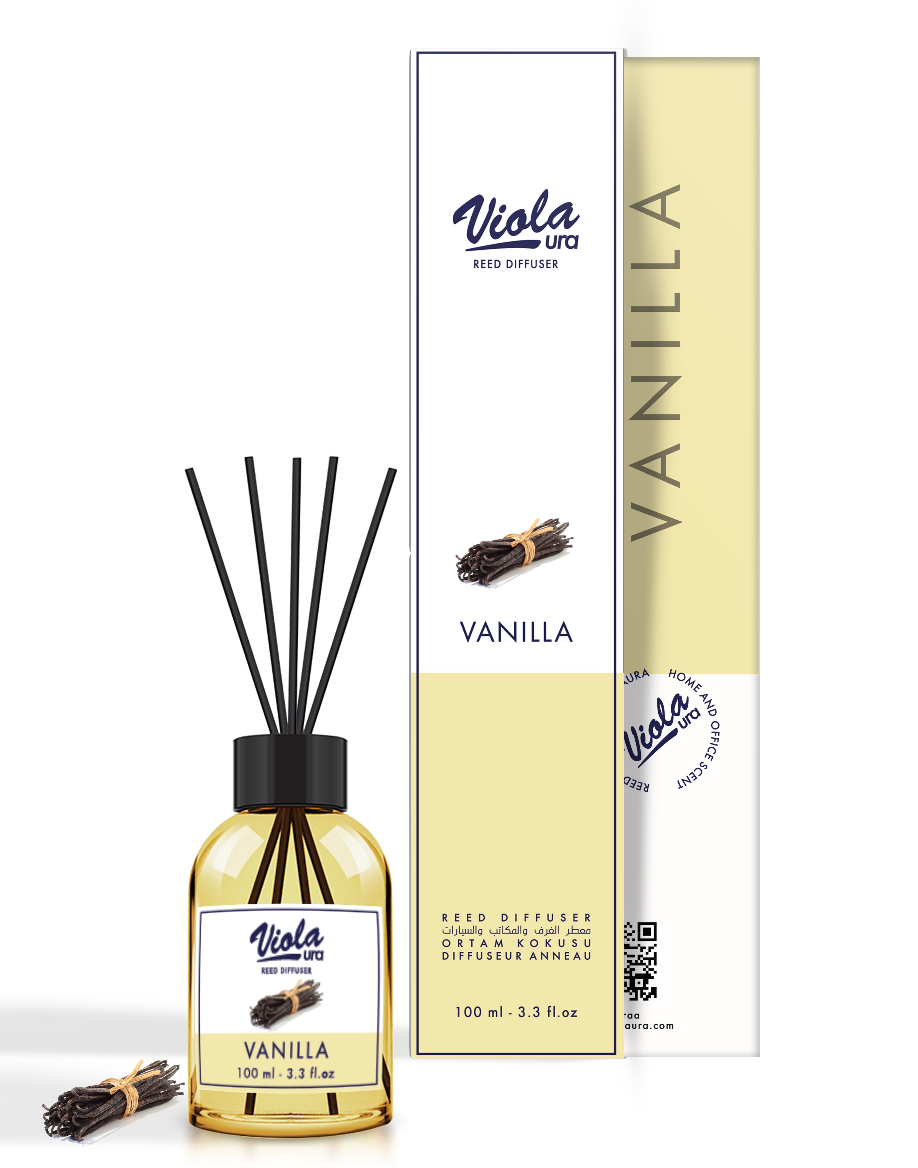 Violaura 100 ml Vanilla Reed Diffuser