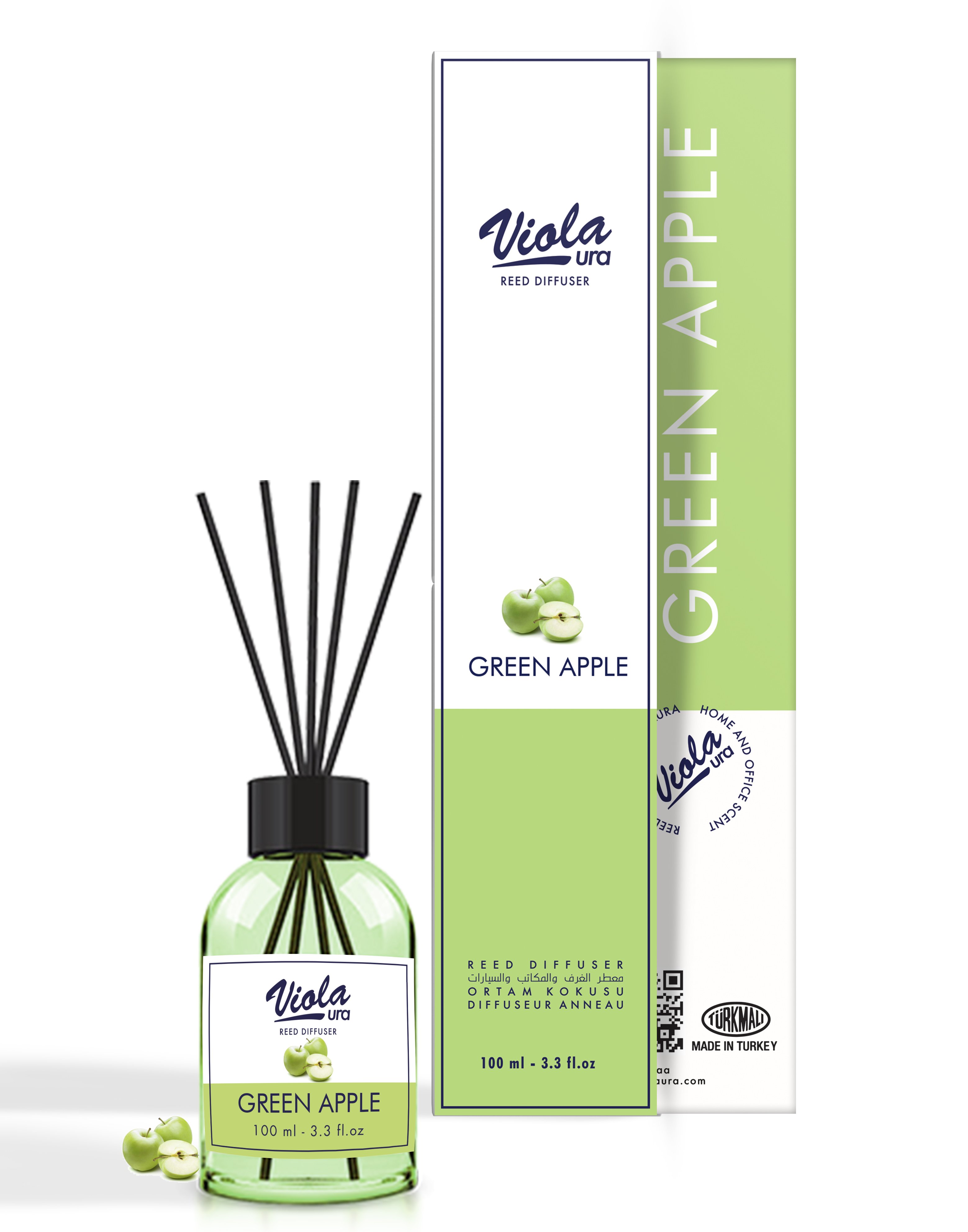 Violaura 100 ml Green Apple Reed Diffuser 