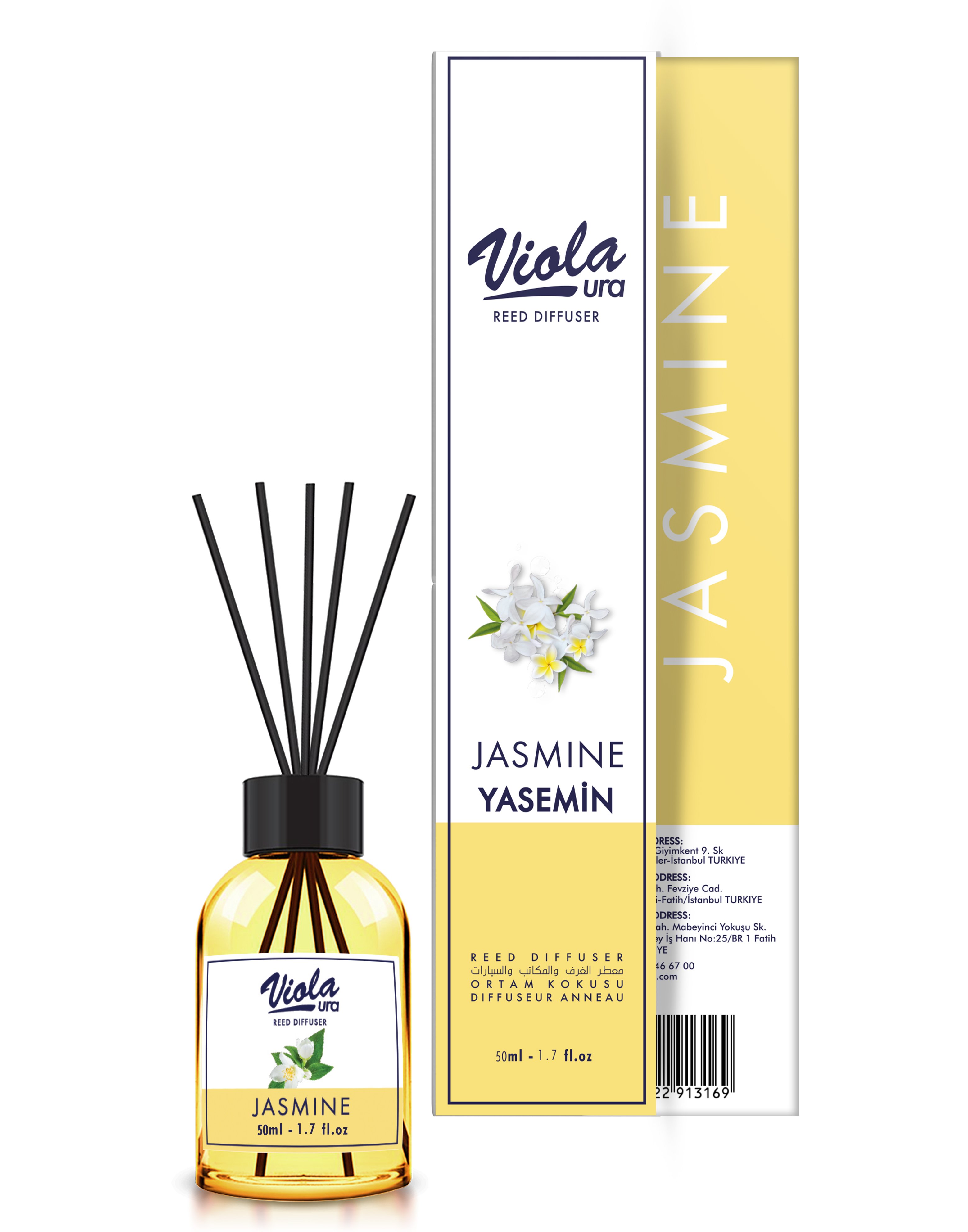 Violaura 50 ml Jasmine Reed Diffuser 