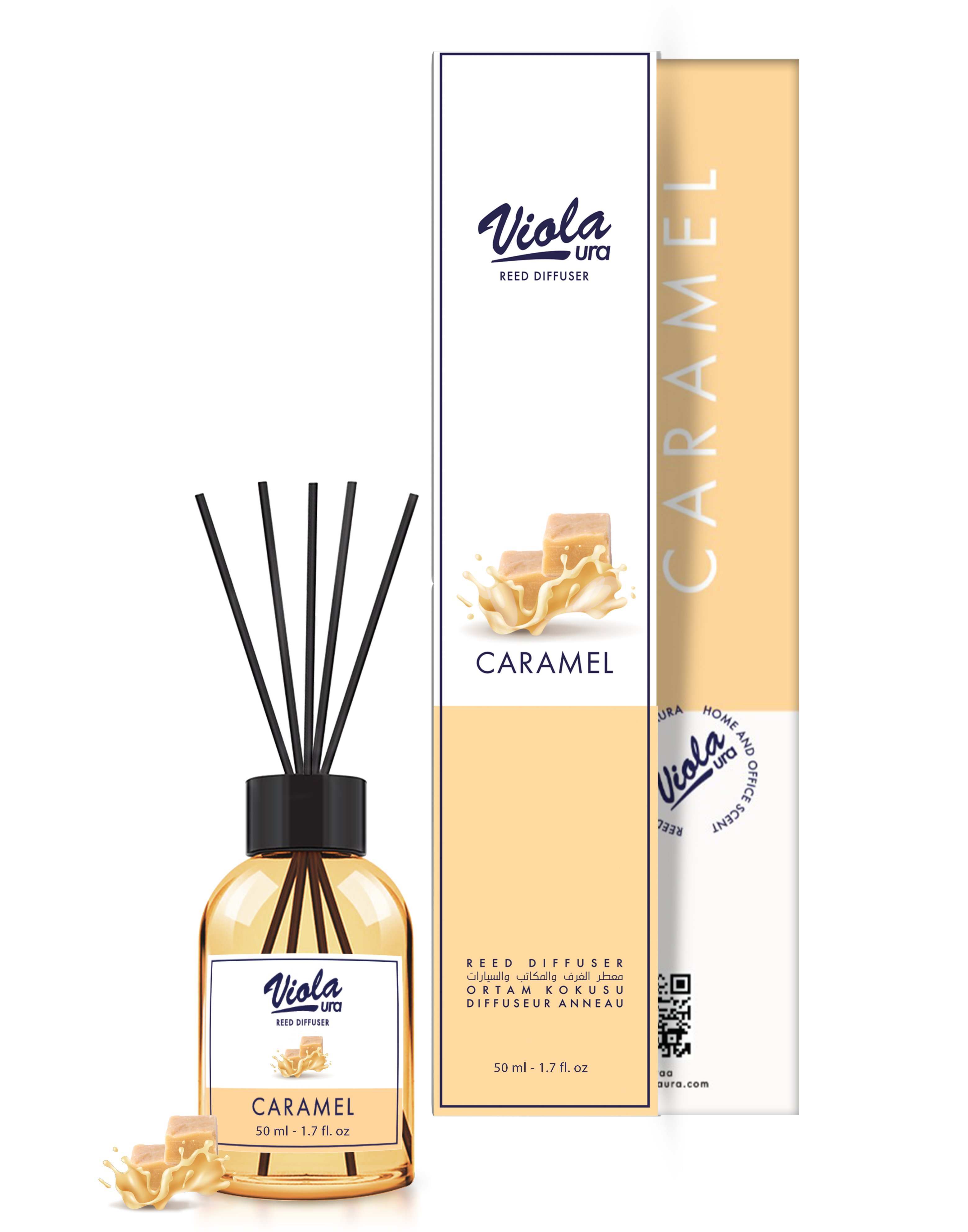 Violaura 50 ml Caramel Reed Diffuser 