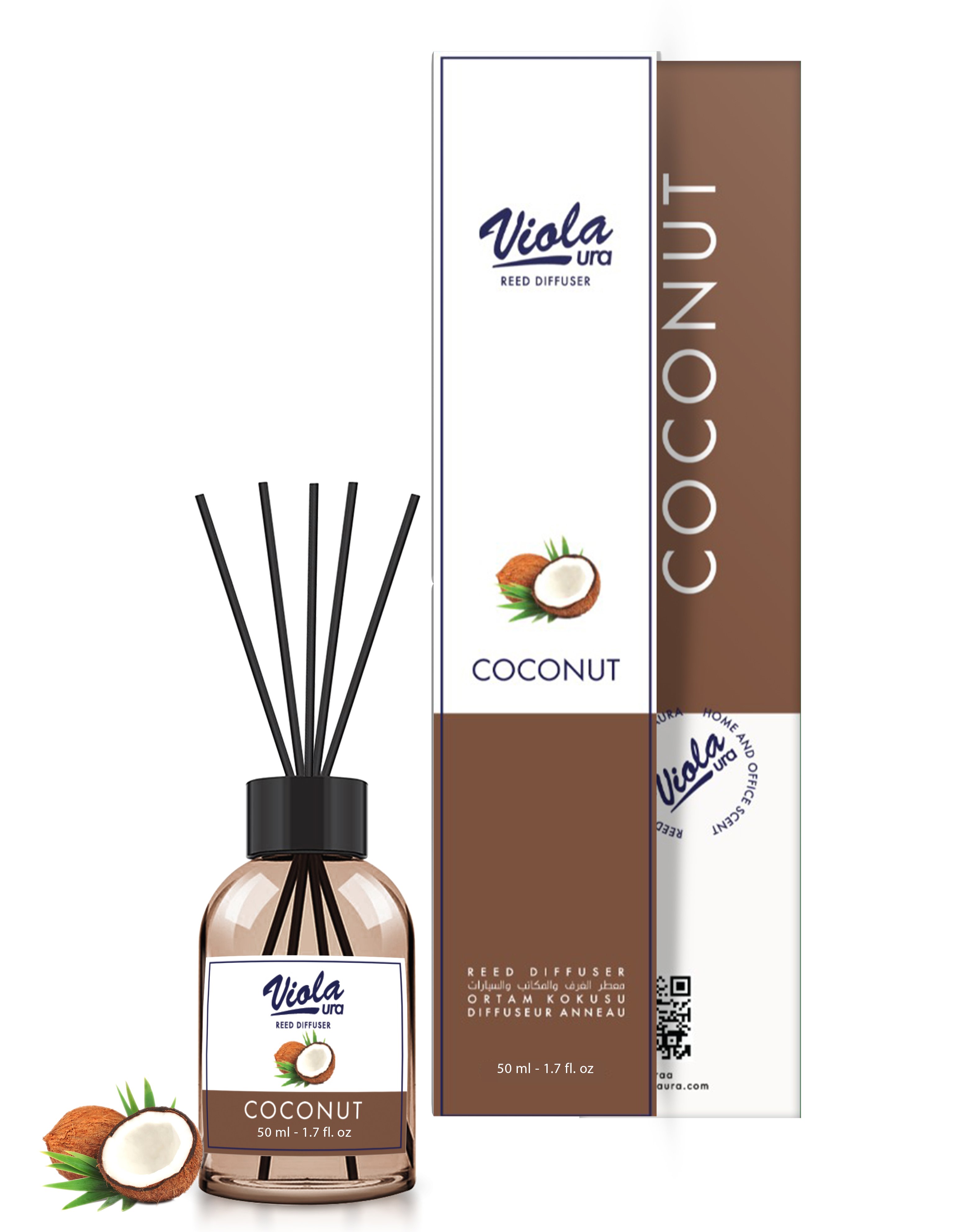 Violaura 50 ml Coconut Reed Diffuser 