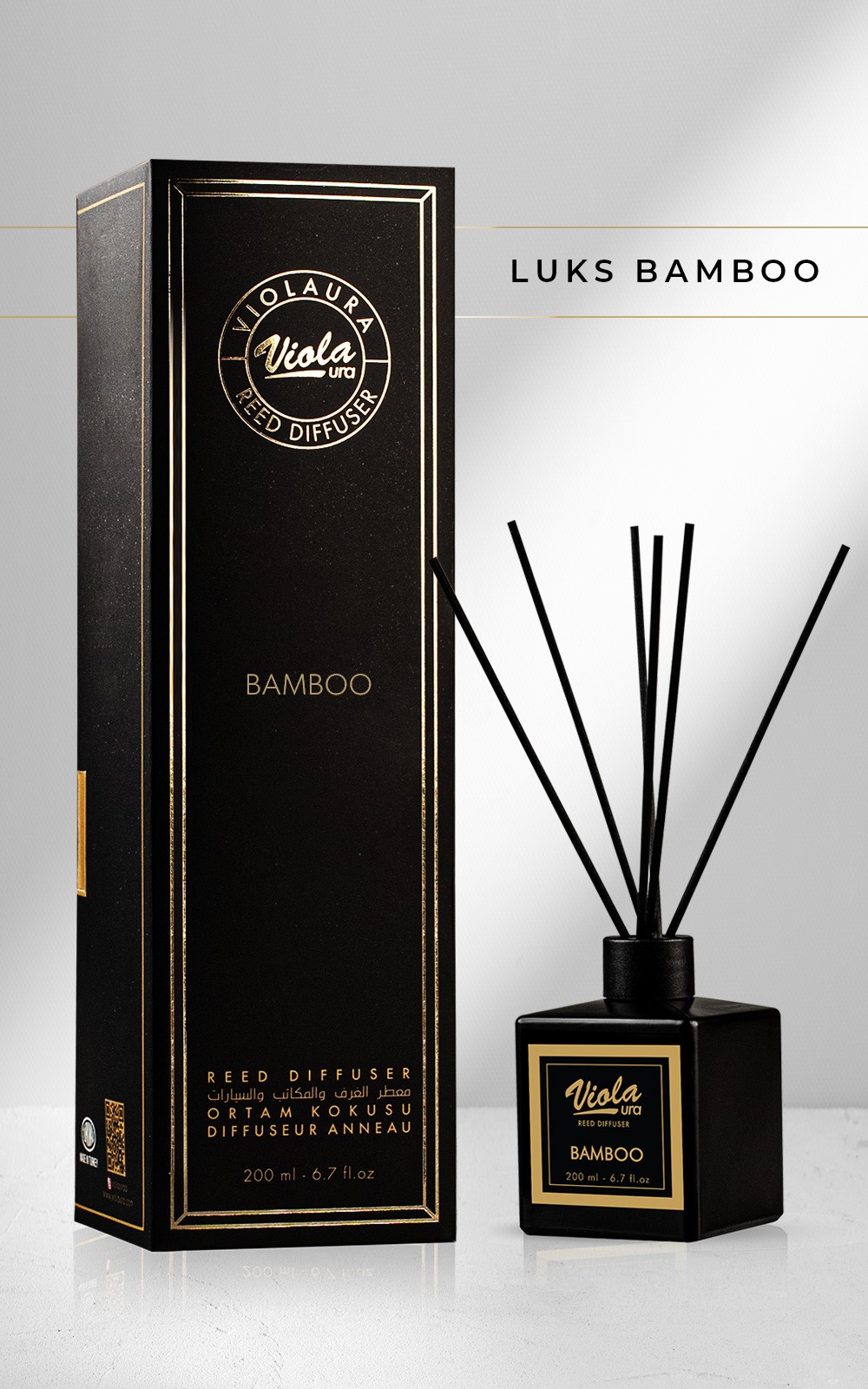 Violaura 200 ml Bamboo Reed Diffuser