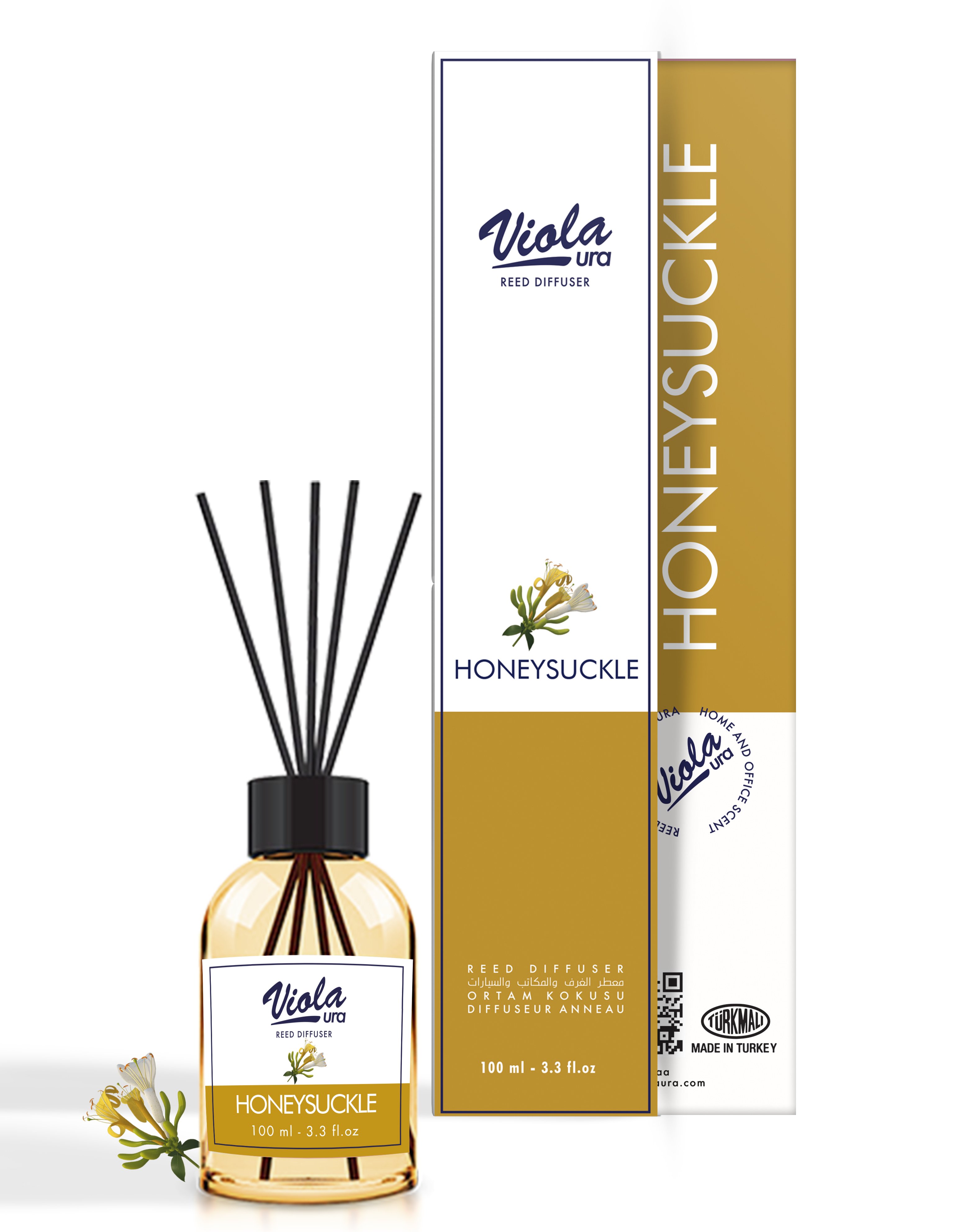 Violaura 100 ml Honeysuckle Reed Diffuser 