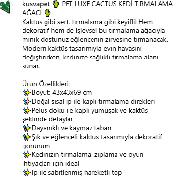 KAKTÜS KEDİ TIRMALAMA