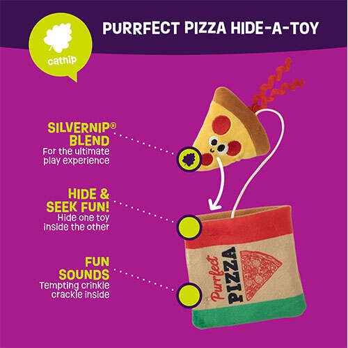Purrfect Pizza Kedi Otlu ve Matatabili 2 li Kedi Oyuncağı