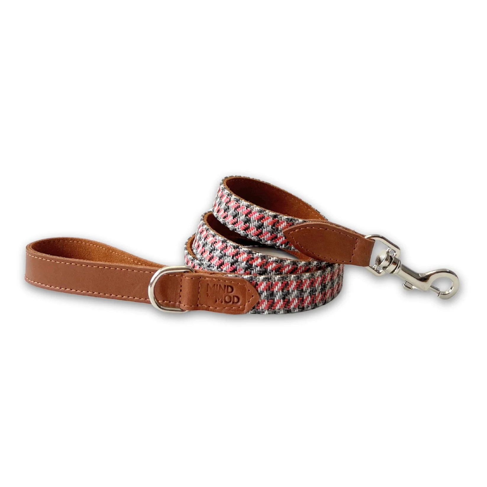 Hound’s Tooth Red Gezdirme Kayışı