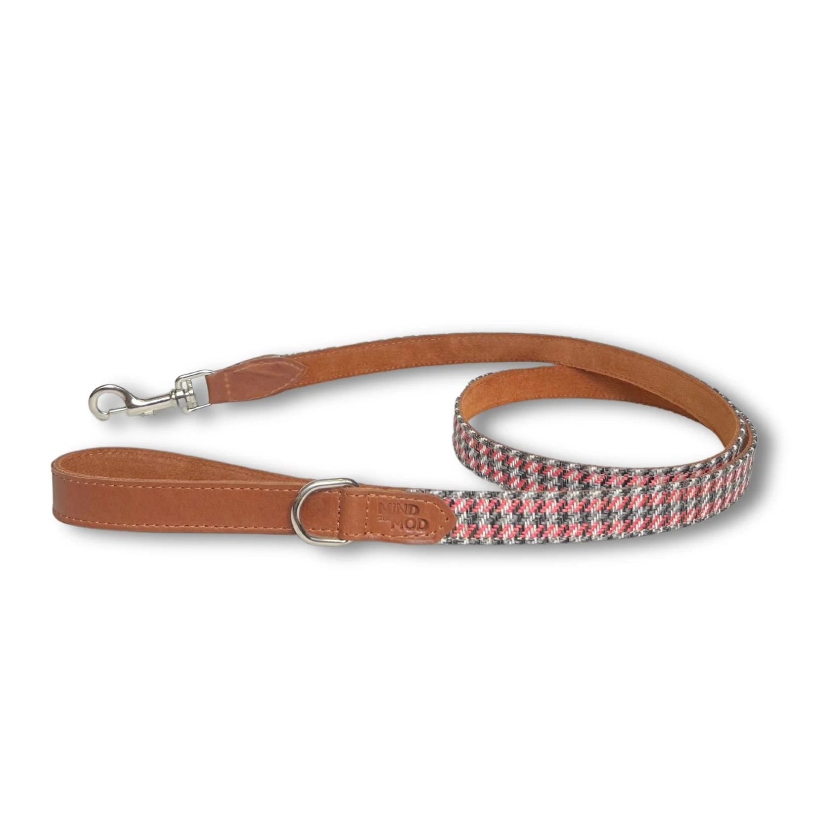 Hound’s Tooth Red Gezdirme Kayışı