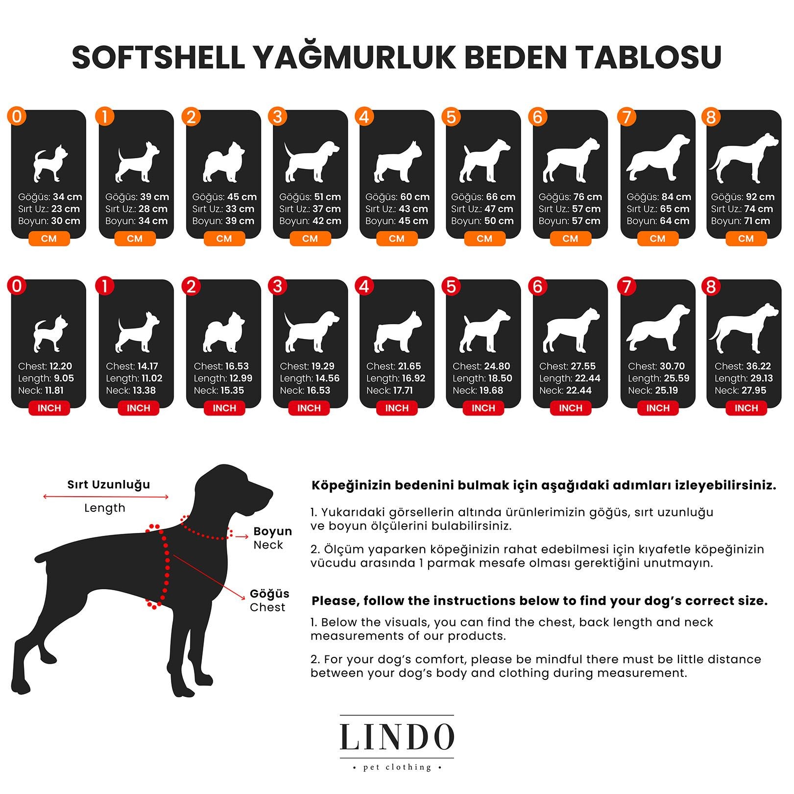 Softshell Küçük, Orta ve Büyük Irk Köpek Yağmurluğu