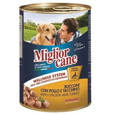 Miglior Cane Köpek Konservesi 405 Gr - Tavuk ve Hindi Etli Parça