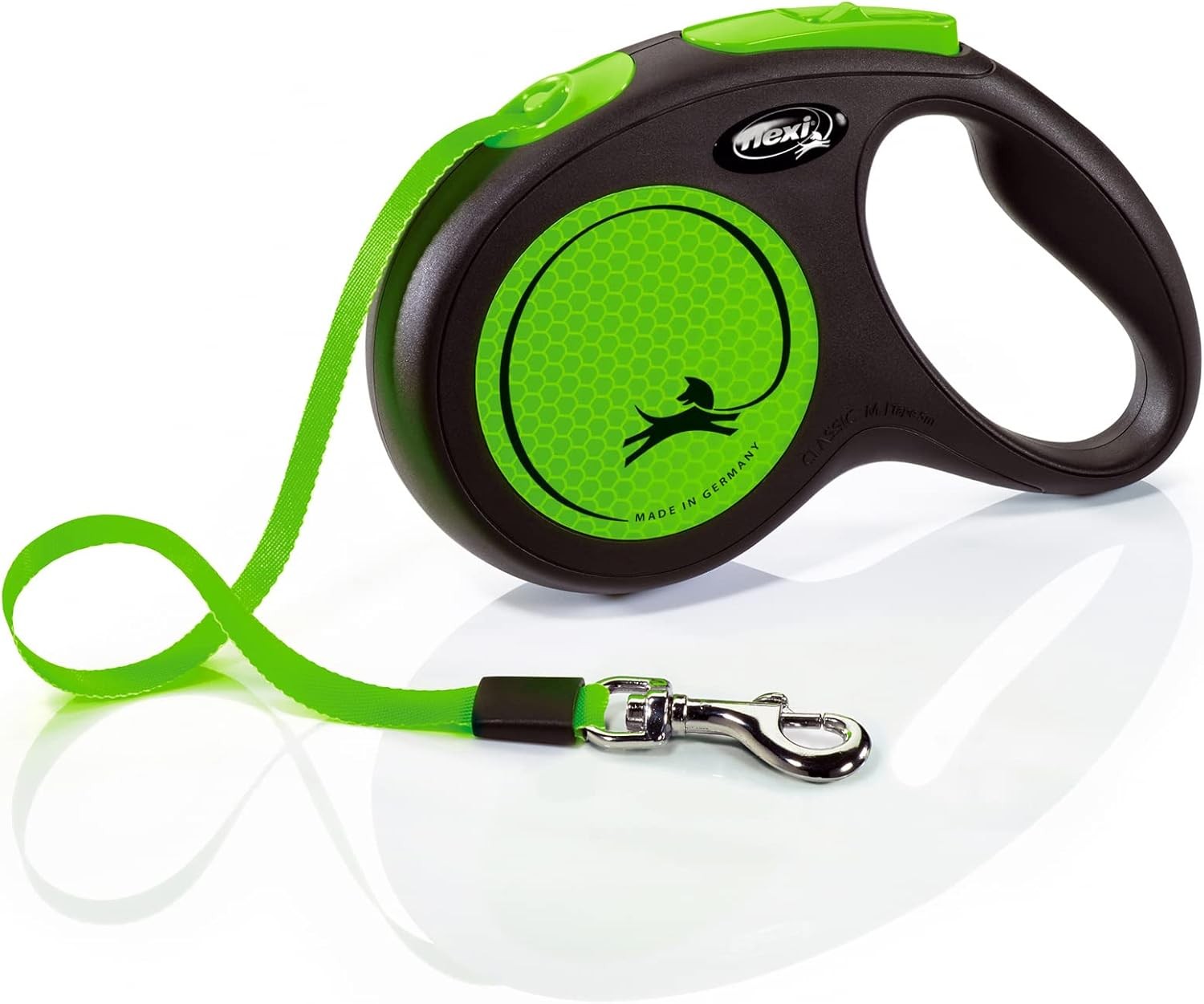 Flexi Neon Otomatik Şerit Köpek Gezdirme Tasması Small 5M 25Kg Yeşil