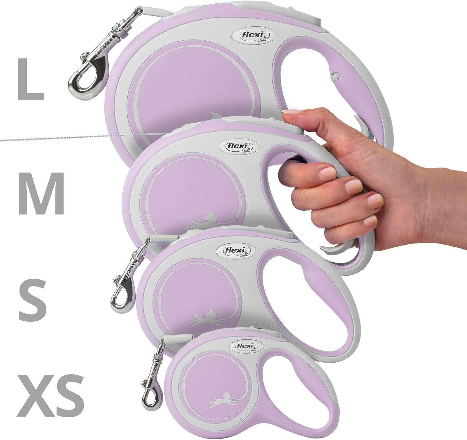 Flexi New Comfort S Otomatik Şerit Rose Köpek Gezdirme Kayışı 5 mt