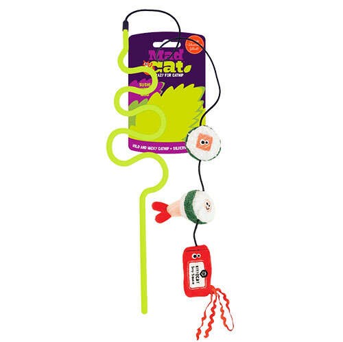 Sushi Swatter Kedi Otlu ve Matatabili Oyuncaklı Kedi Oltası