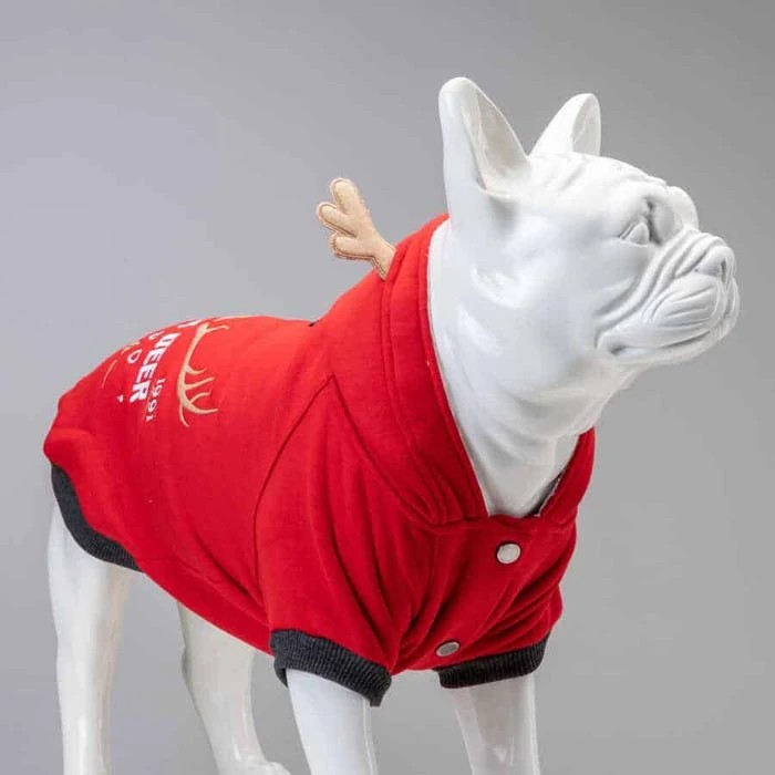 North Deer Küçük ve Orta Irk Köpek Kırmızı Sweatshirt