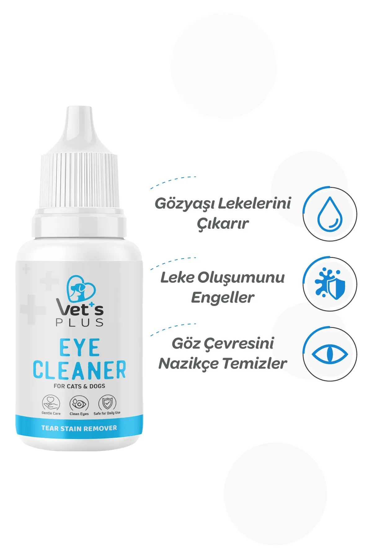 Kedi ve Köpekler için Gözyaşı Lekesi Temizleme Solüsyonu