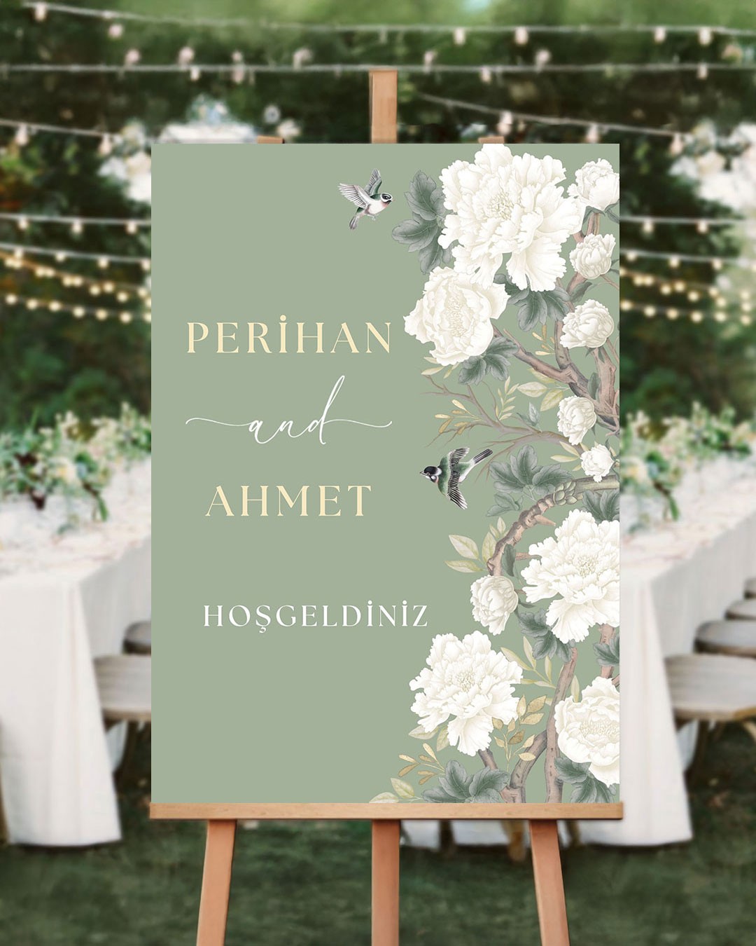 EVERGREEN DÜĞÜN SALONU KARŞILAMA PANOSU