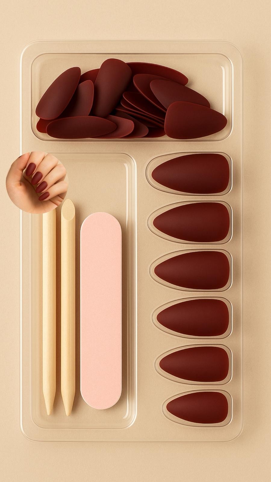 Gold Beauty Kendinden Yapışkanlı Takma Tırnak Seti (24’lü)