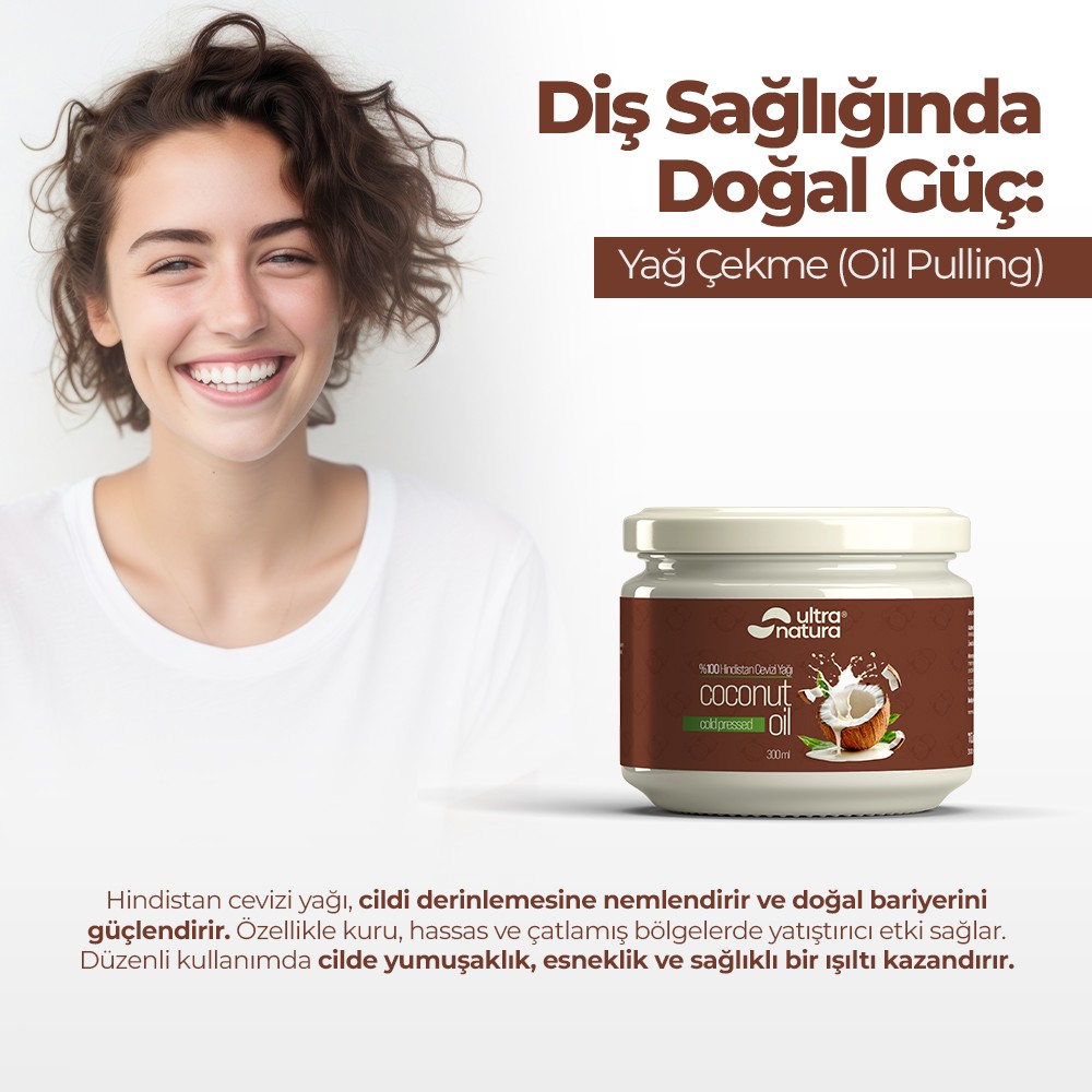 Soğuk Sıkım Organik Hindistan Cevizi Yağı - 300ml