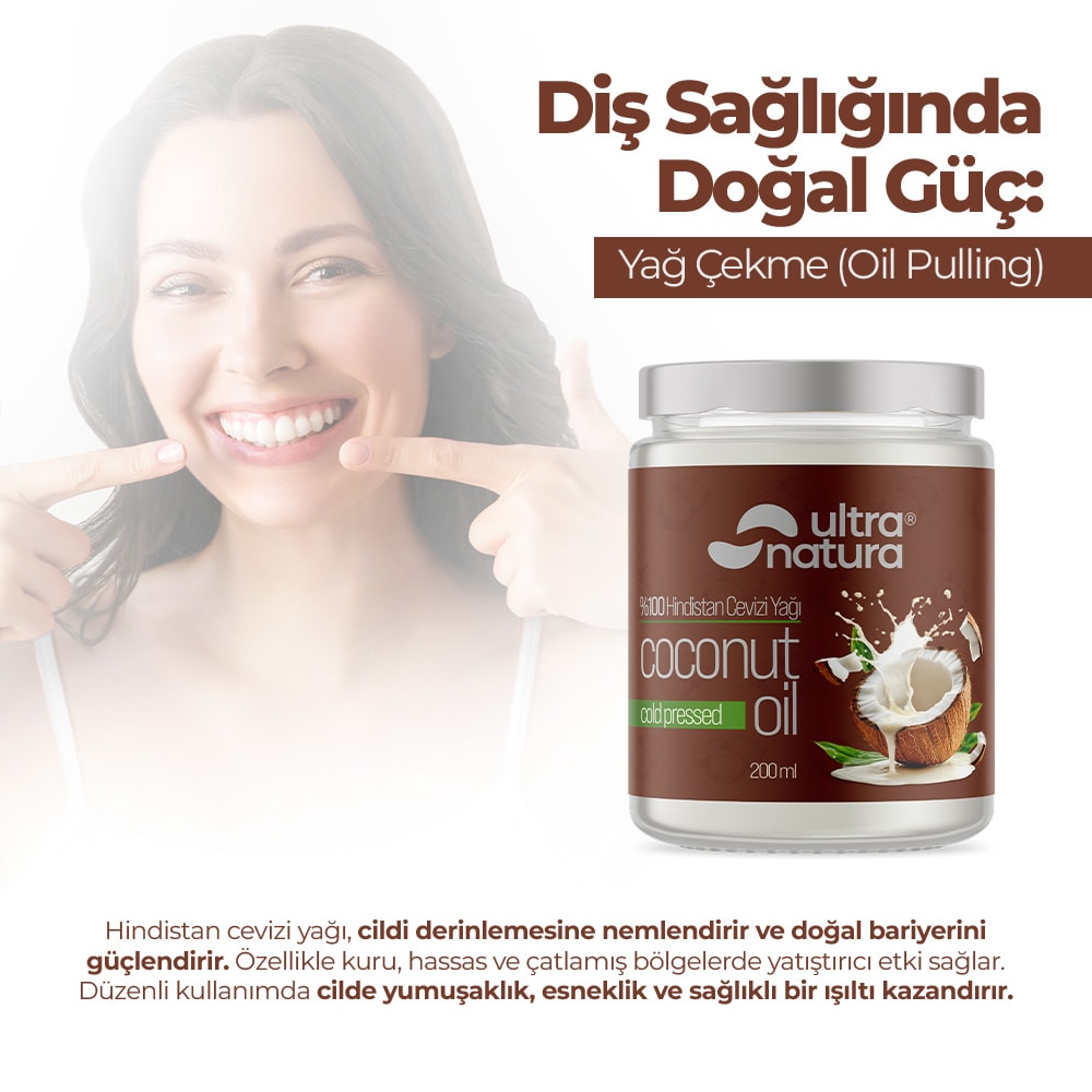 %100 Hindistan Cevizi Yağı - 200ml