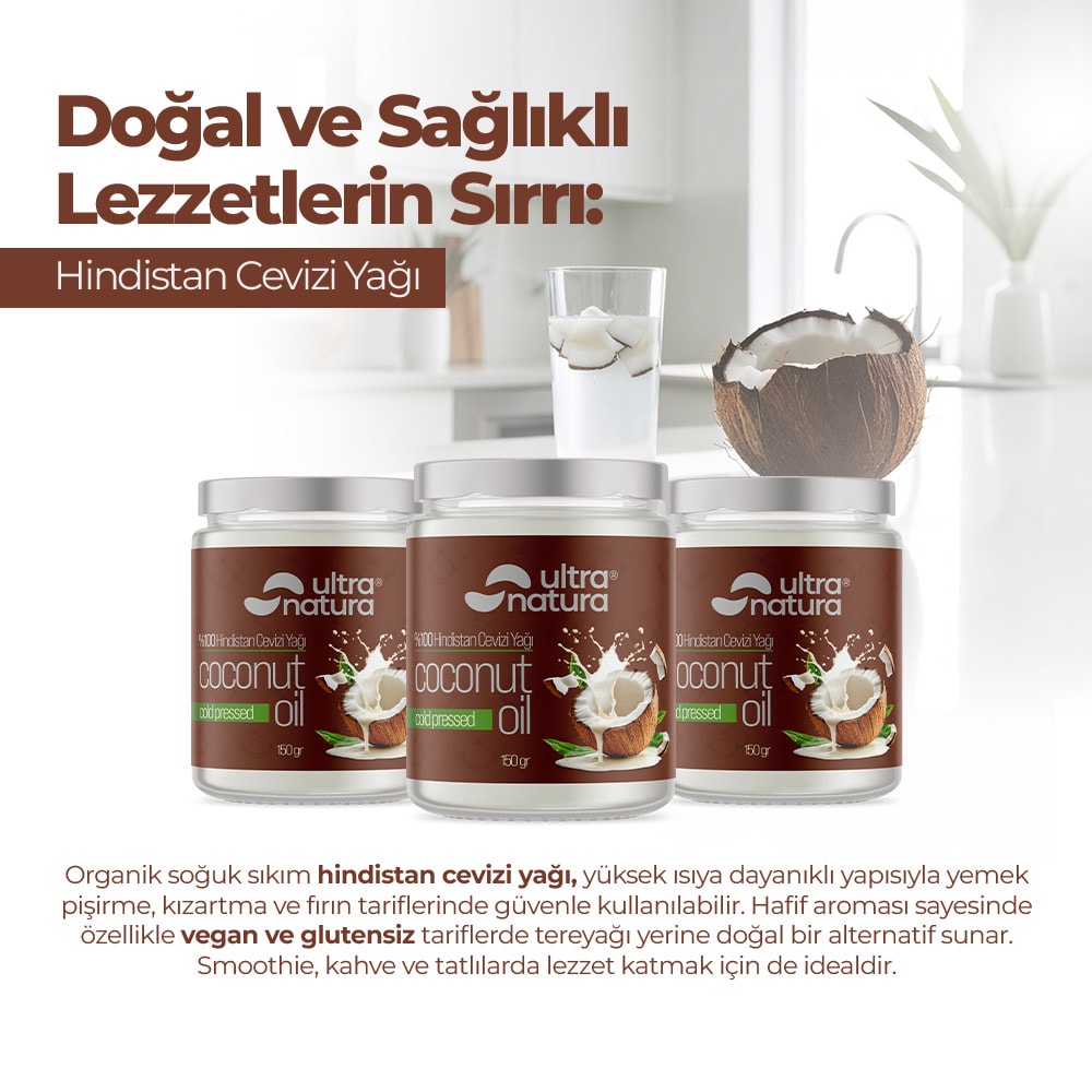 %100 Hindistan Cevizi Yağı - 150gr